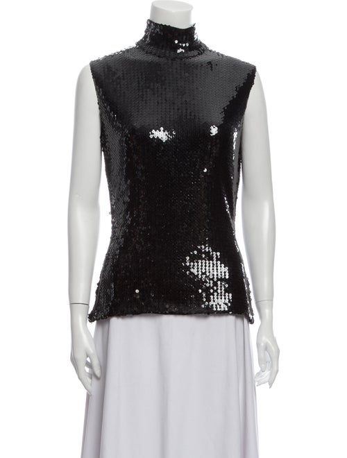 Christian Dior Turtleneck Sleeveless Top Black