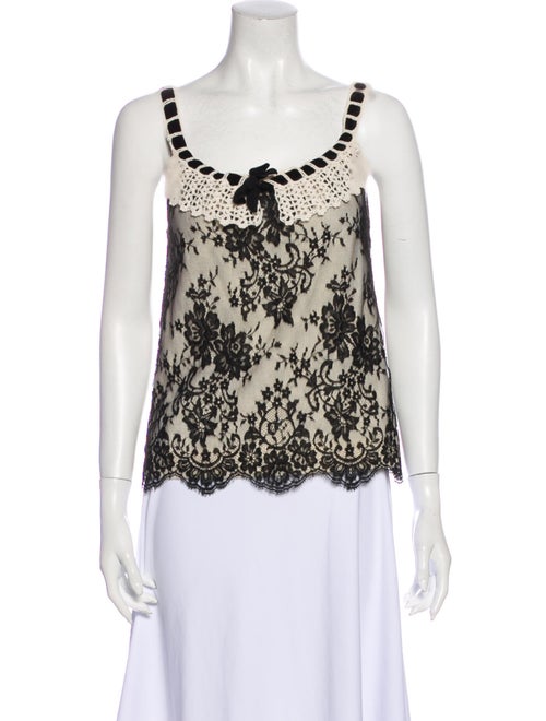 Christian Dior Wool Lace Pattern Top Wool