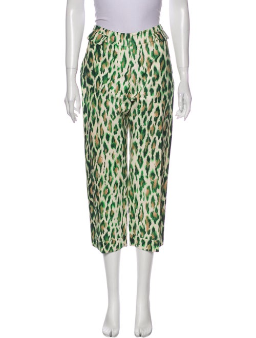 Christian Dior Animal Print Straight Leg Pants Gre