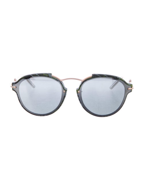Christian Dior Eclat Round Sunglasses green