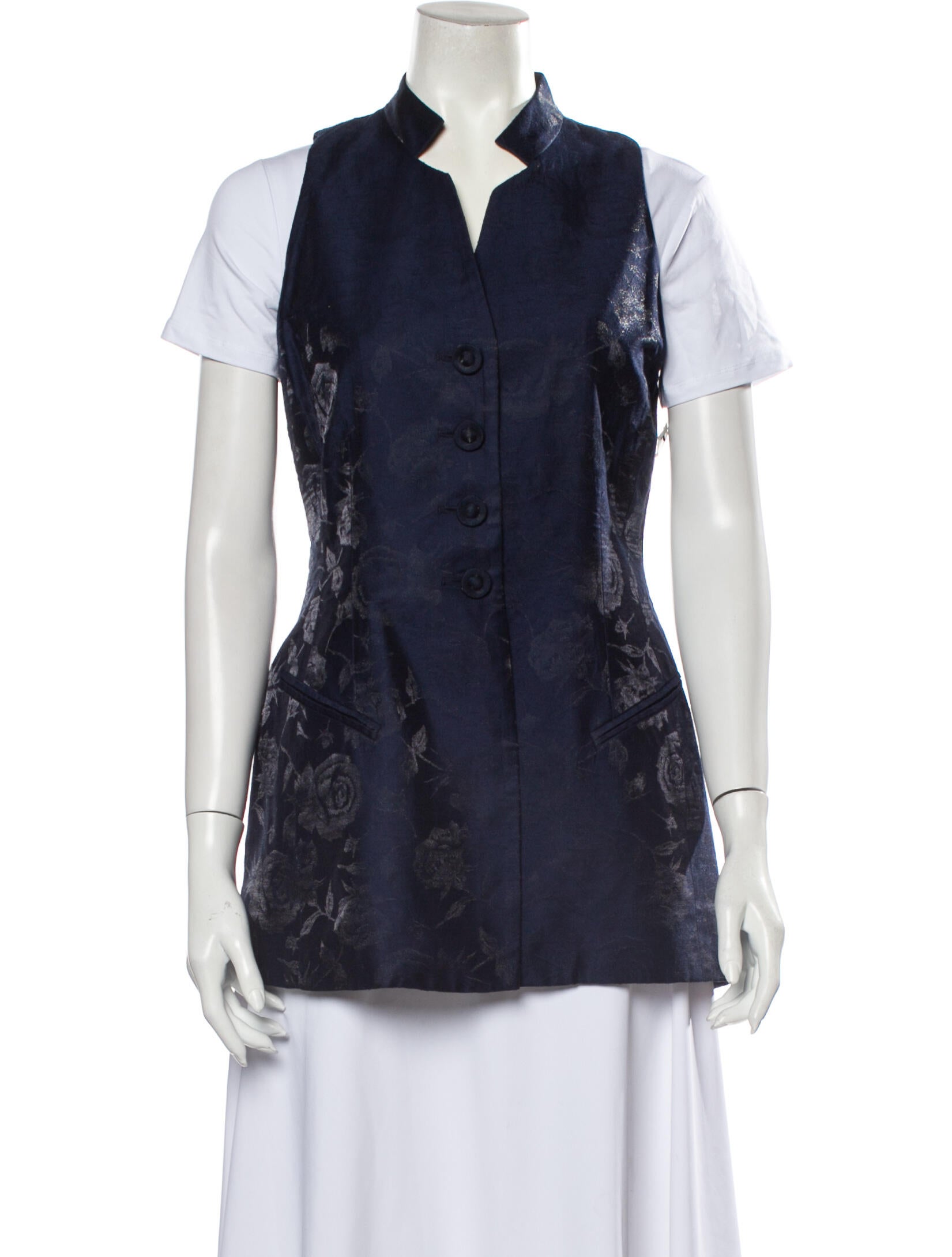 Christian Dior Vintage Printed Vest - Blue Jackets, Clothing - CHR166071 | The RealReal