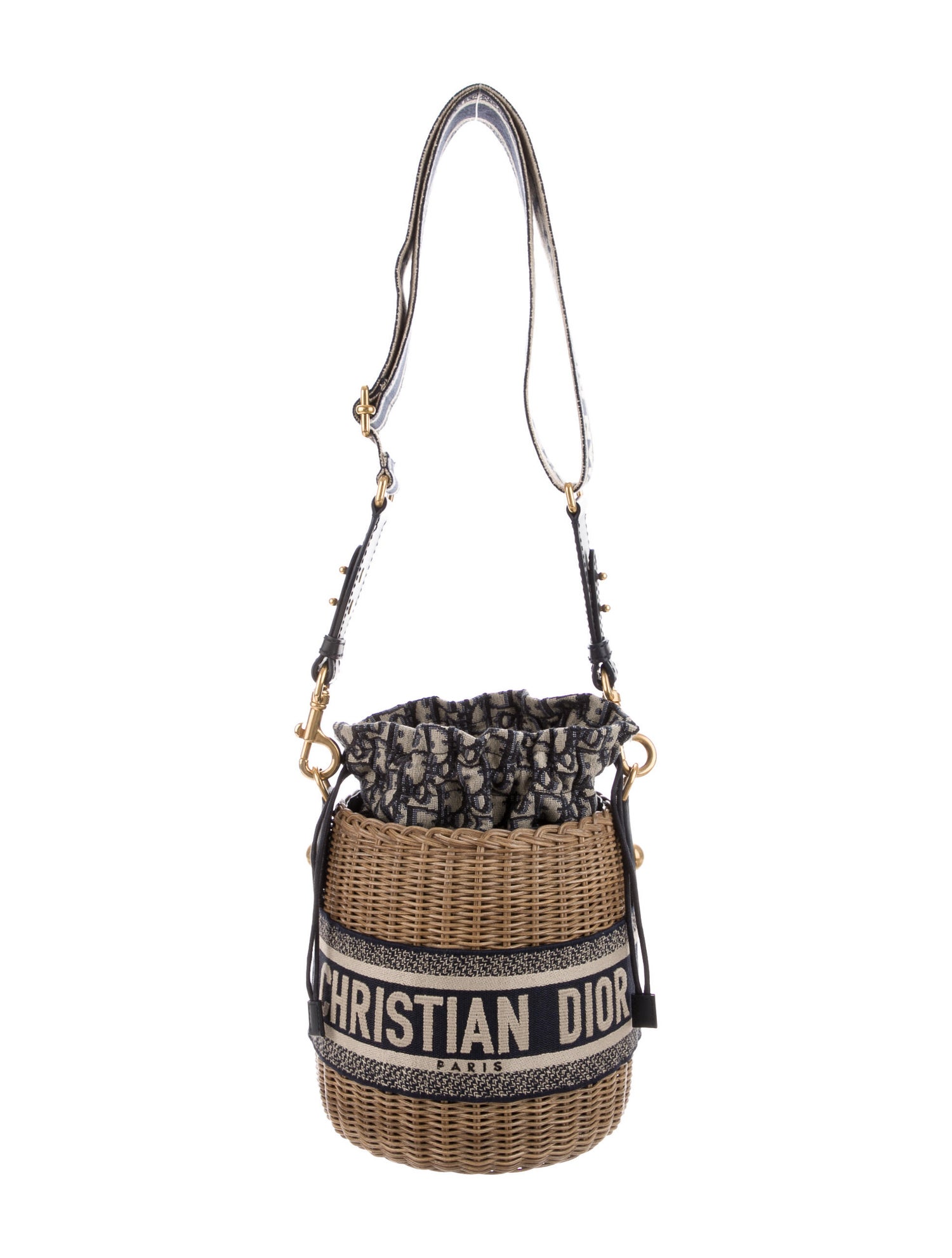 Christian Dior 2020 Wicker Bucket Bag Handbags CHR168957 The RealReal