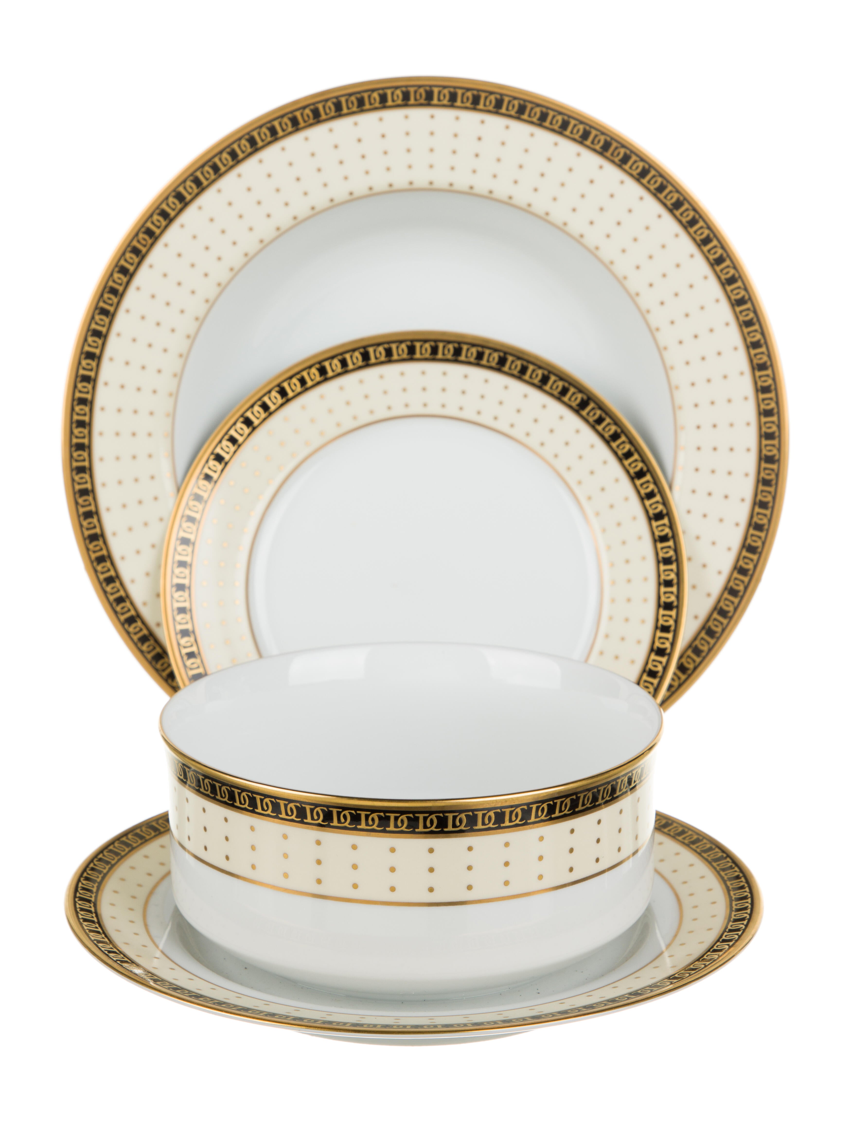 Christian Dior 13Piece Dolce Vita Tableware Set Gold, 13 pieces Dinnerware & Flatware