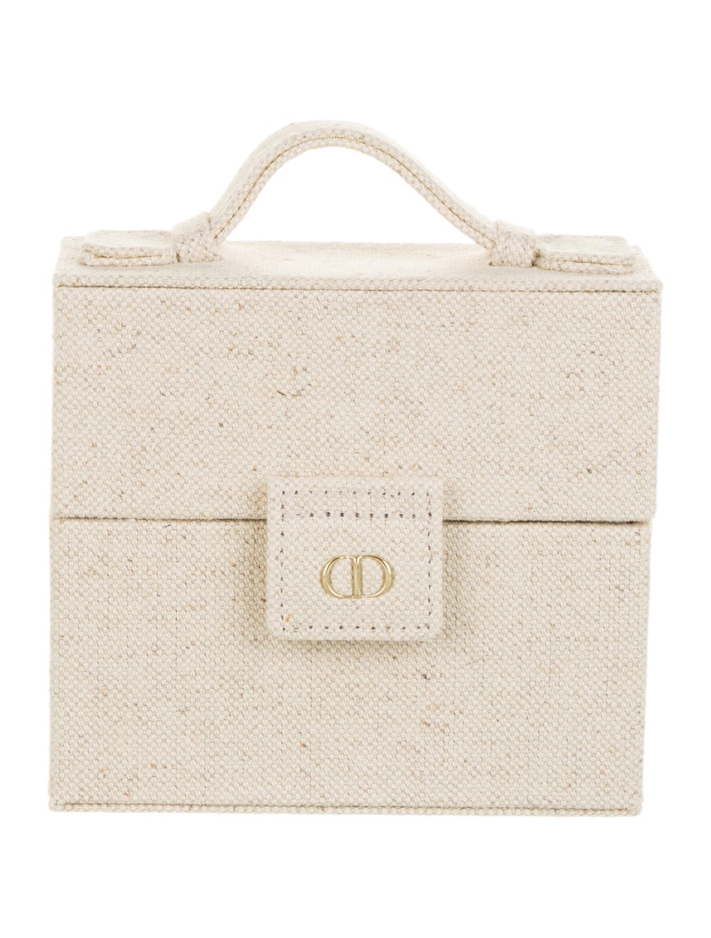 Christian Dior Canvas Jewelry Box Neutrals Decorative Accents, Decor