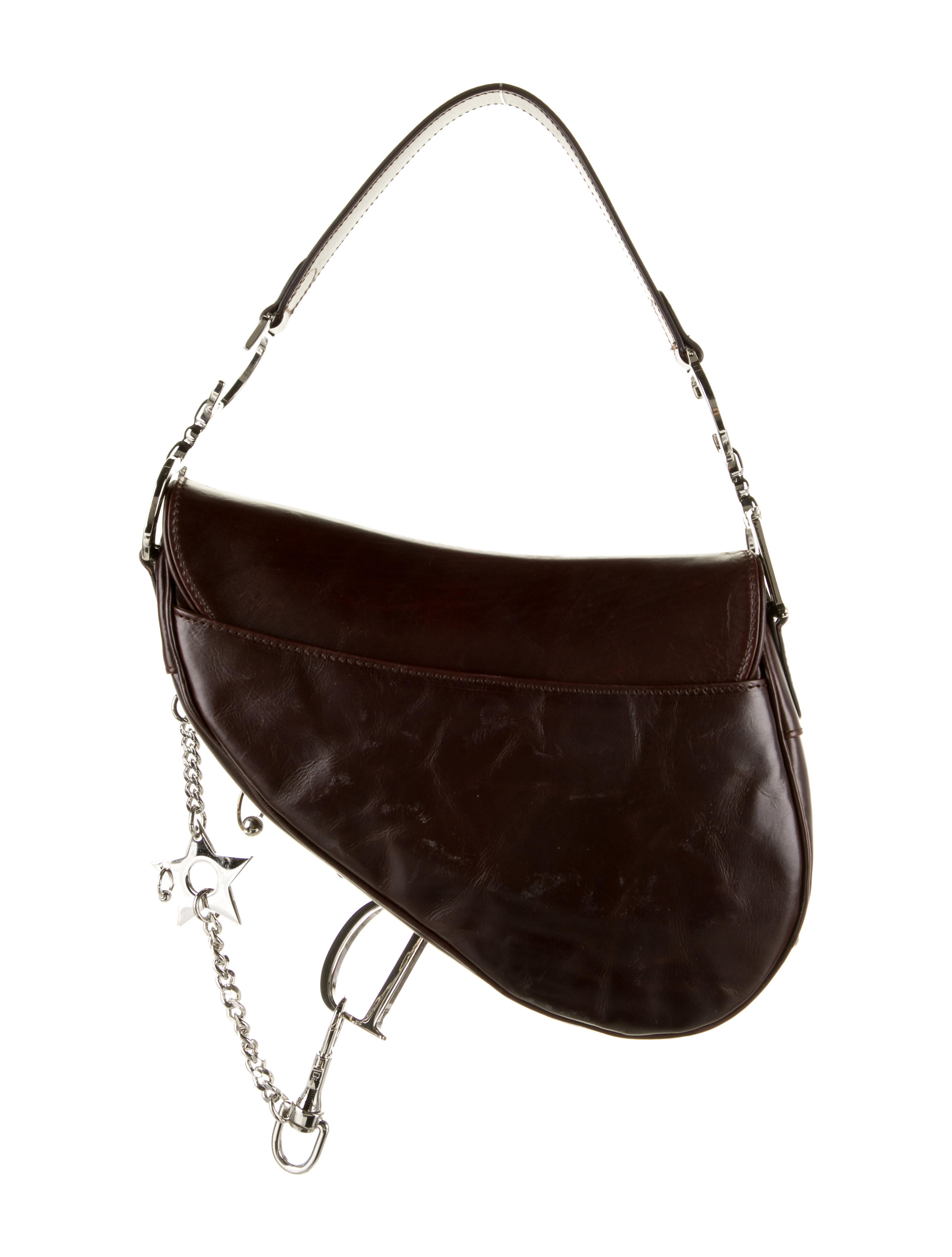 Christian Dior Hardcore Piercing Saddle Bag - Brown Shoulder Bags