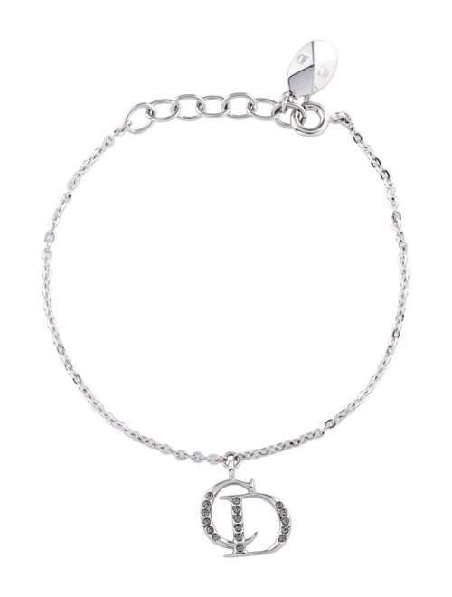 Christian Dior Crystal CD Charm Bracelet