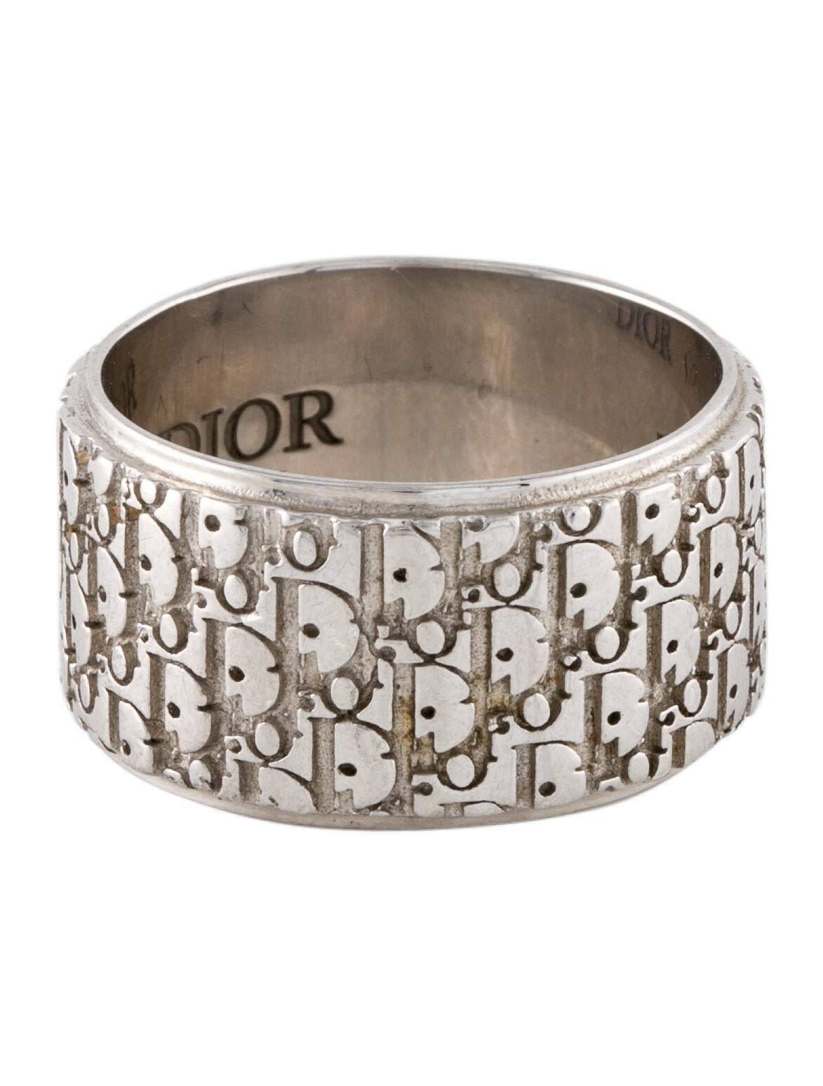 Christian Dior Oblique Ring Silver, Sterling Silver Band, Rings