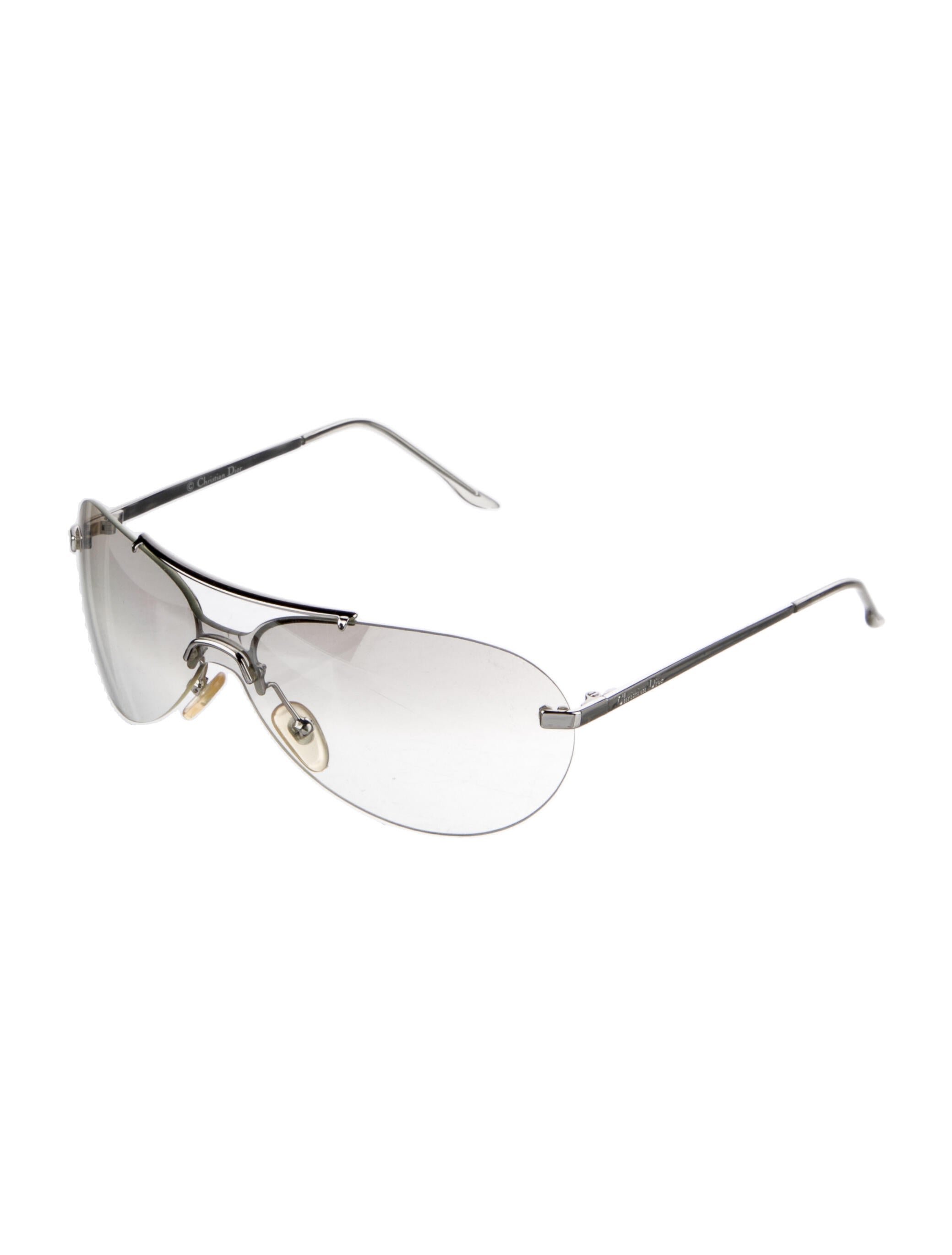 Christian Dior Vintage Mini Aviator Sunglasses - Clear Sunglasses