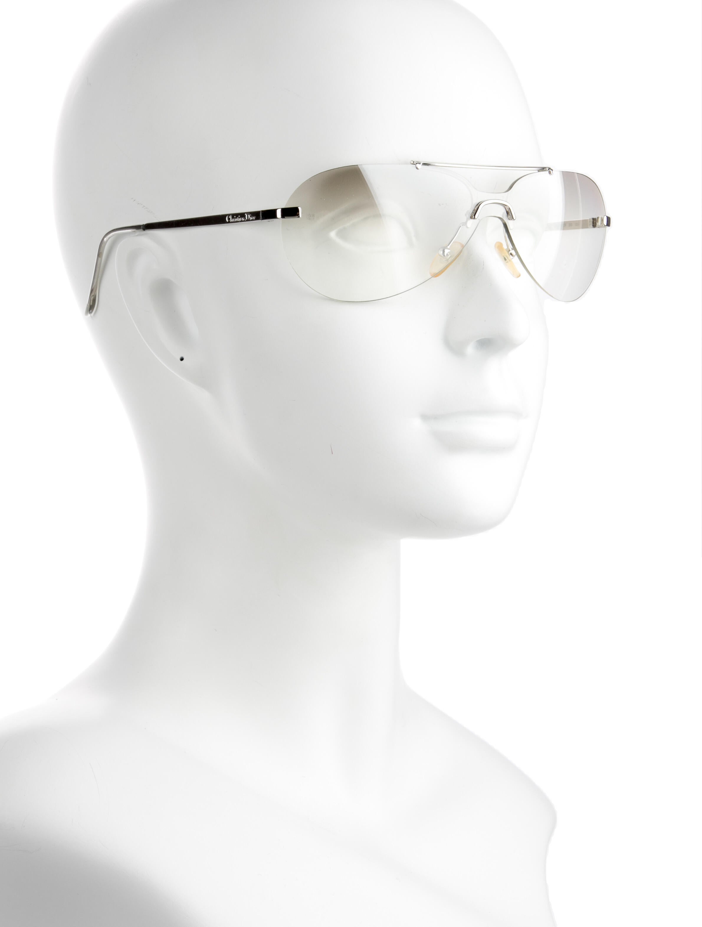 Christian Dior Vintage Mini Aviator Sunglasses - Clear Sunglasses