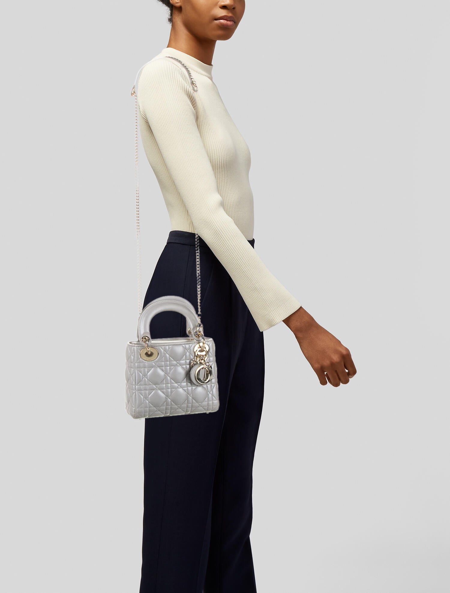 lady dior mini black gold