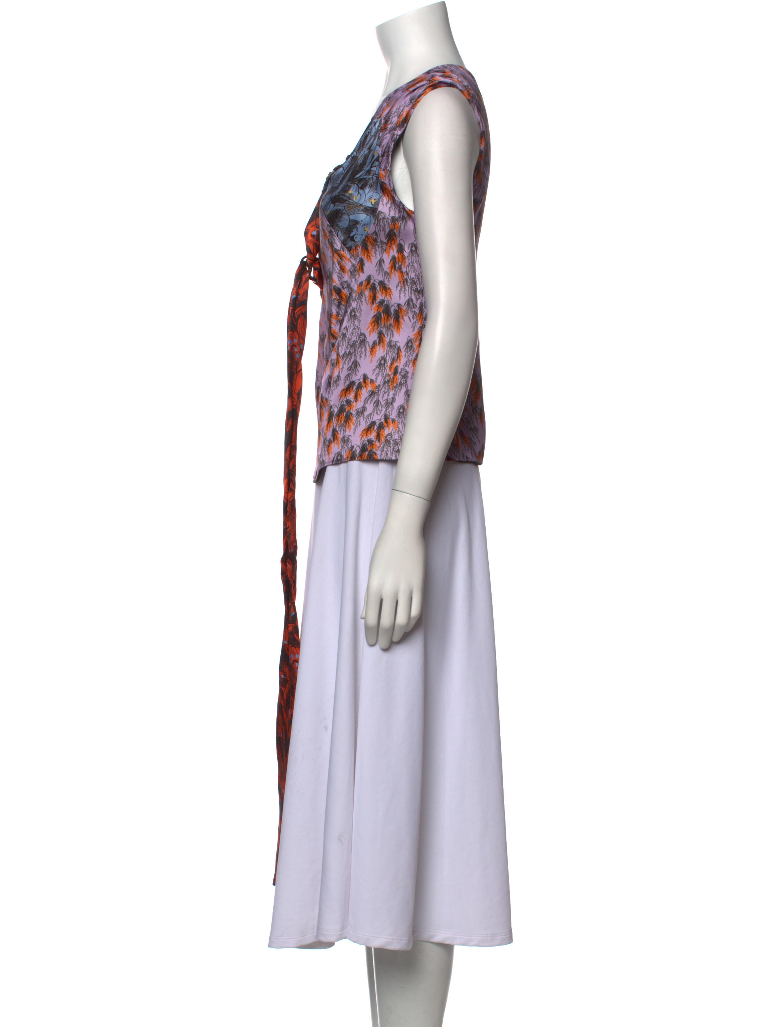 Christian Dior Printed Asymmetrical Blouse