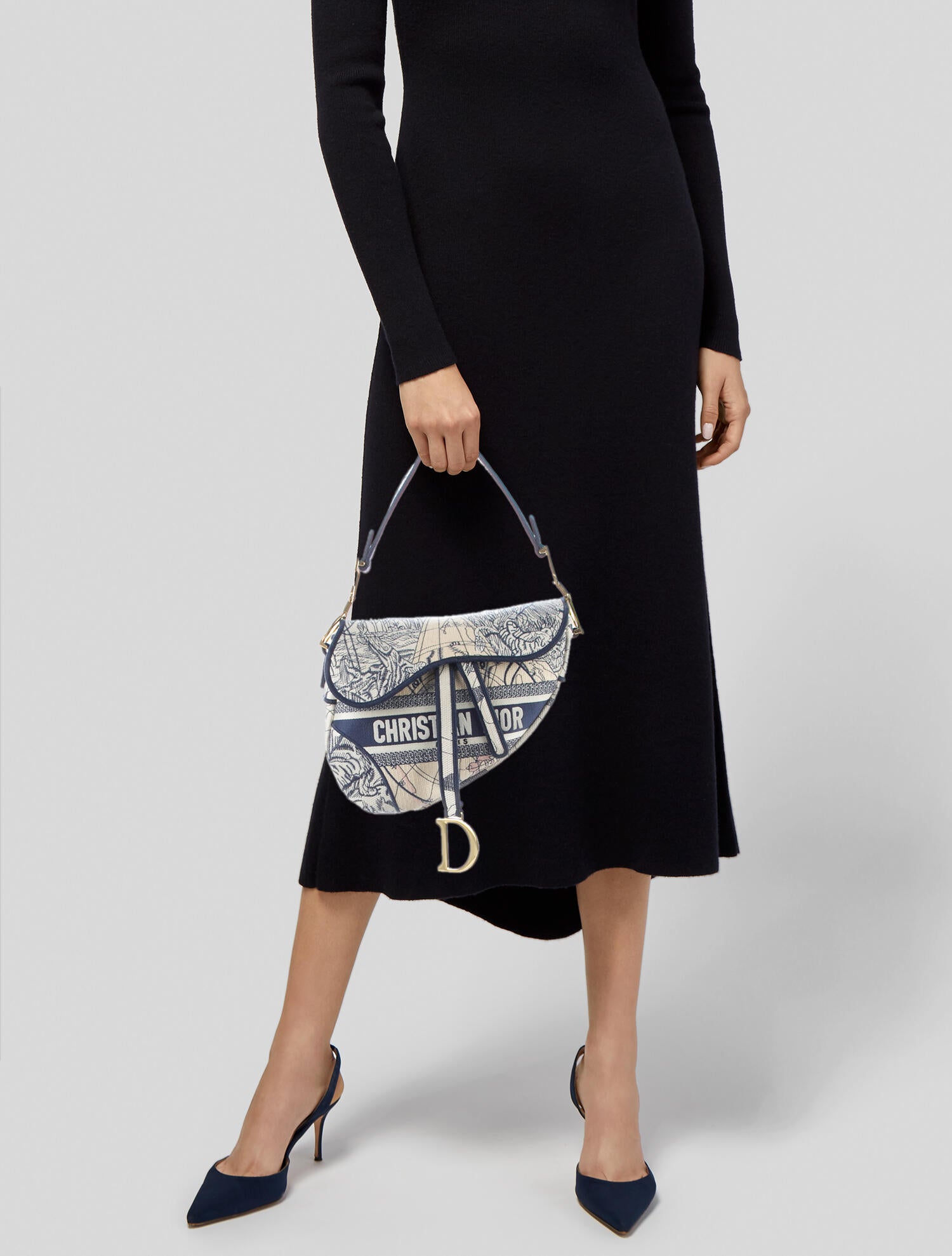 Christian Dior 2020 Around the World Saddle Bag - Blue Shoulder