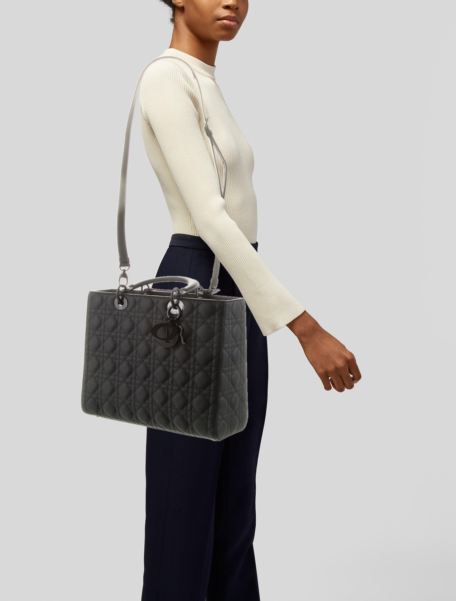 Christian Dior 2020 Large Ultra Matte Lady Dior Bag