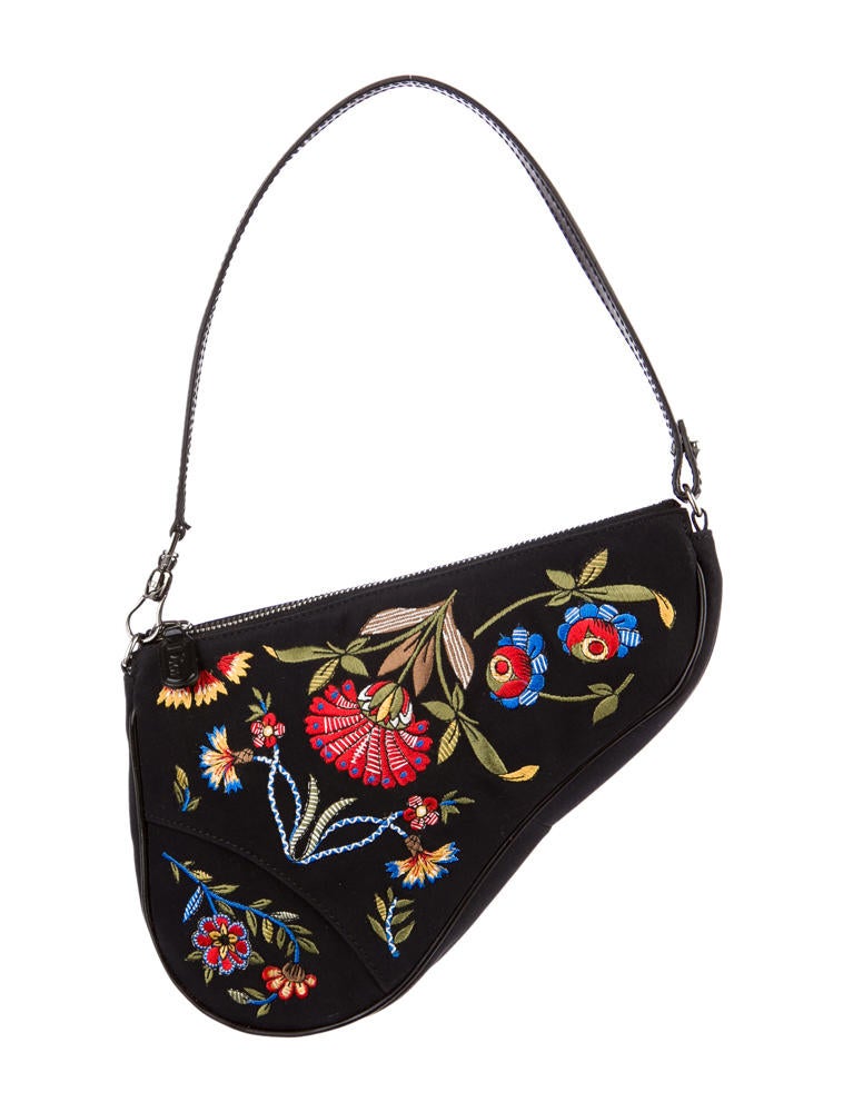 Christian Dior Embroidered Saddle Bag Handbags CHR22640 The RealReal