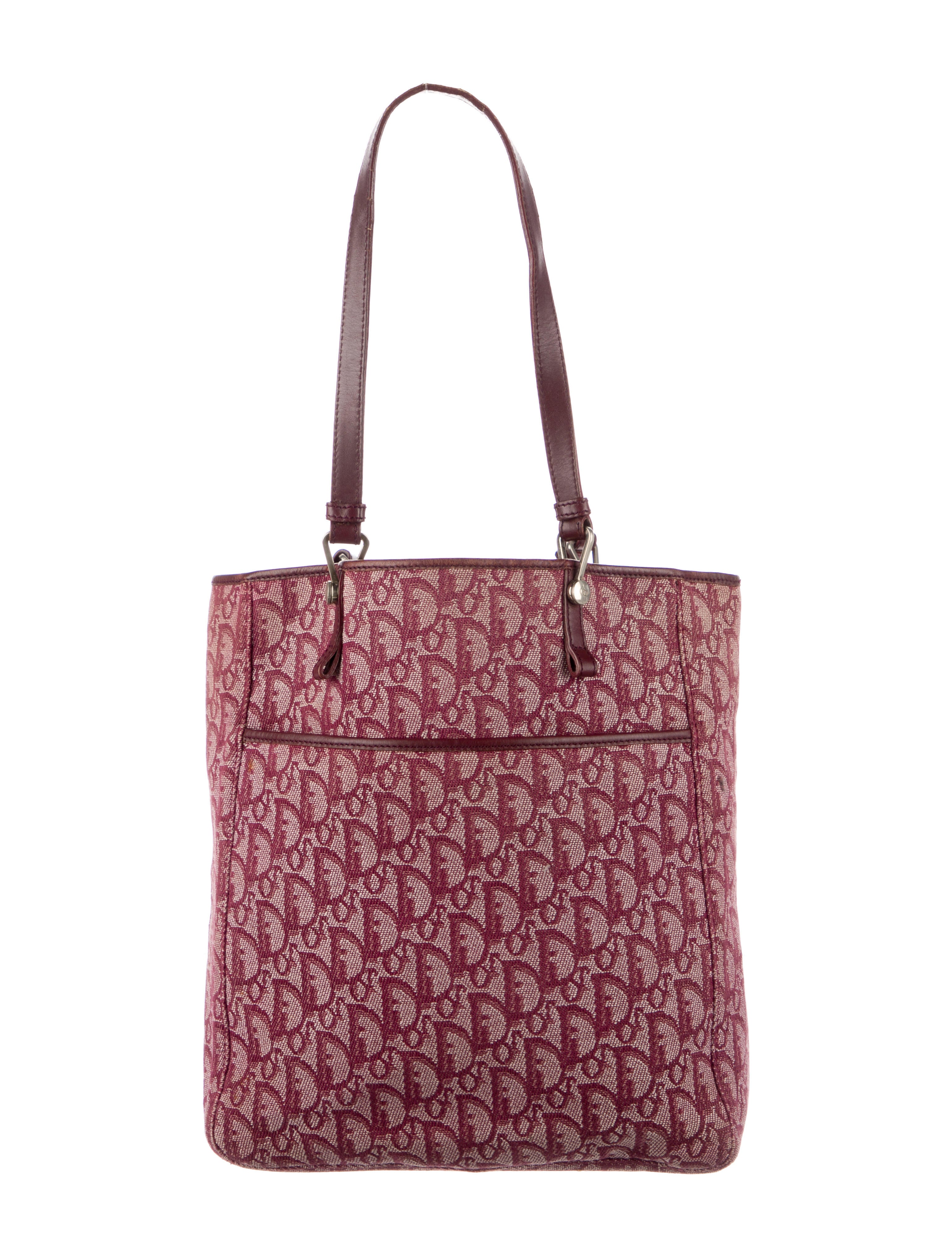 Christian Dior Medium Diorissimo Lady Dior Bag Red Handle Bags