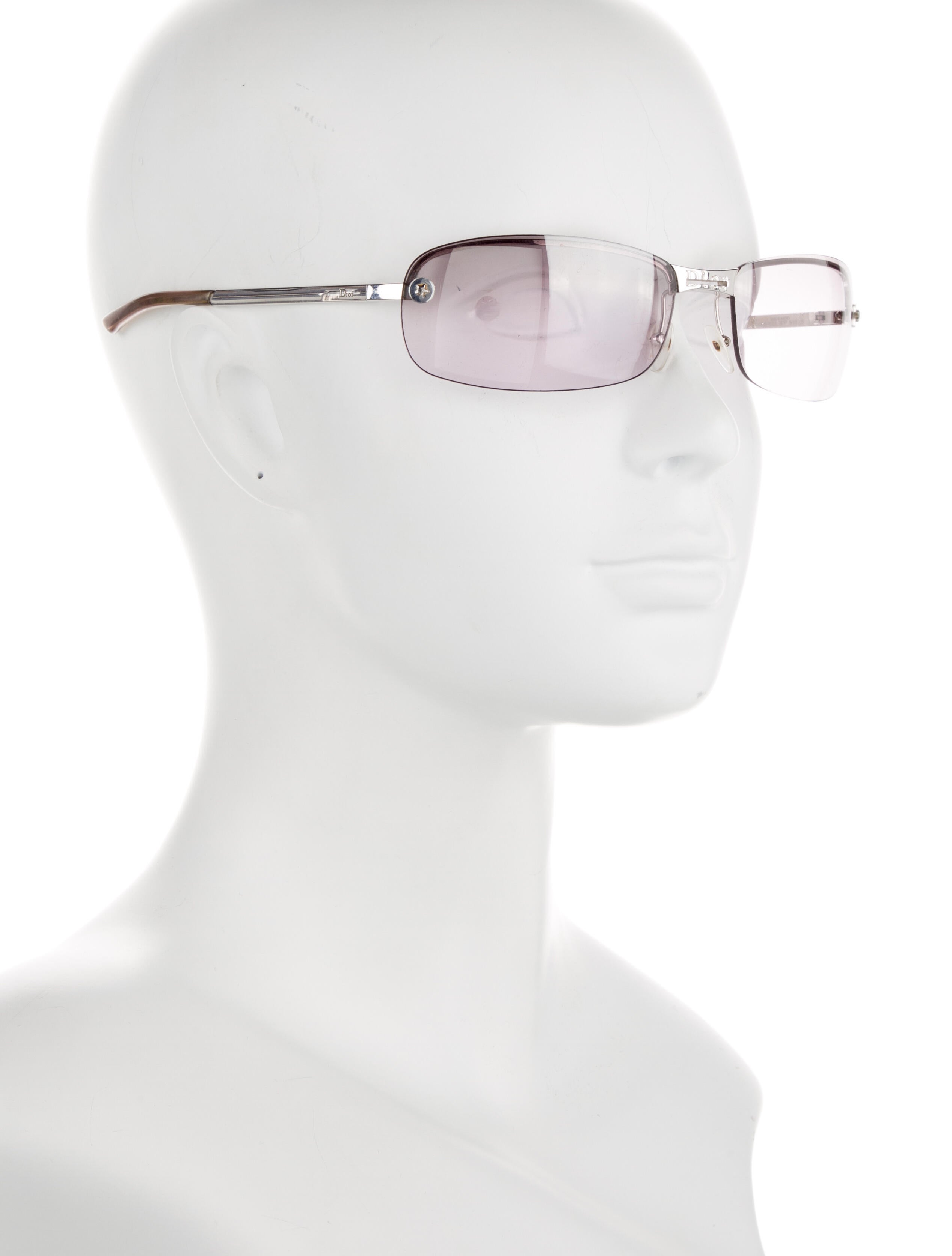 クリスチャンディオール ADIORABLE 3 ハーフリム アイウェア Christian Dior Adiorable 3 Oversize Sunglasses - Silver Sunglasses