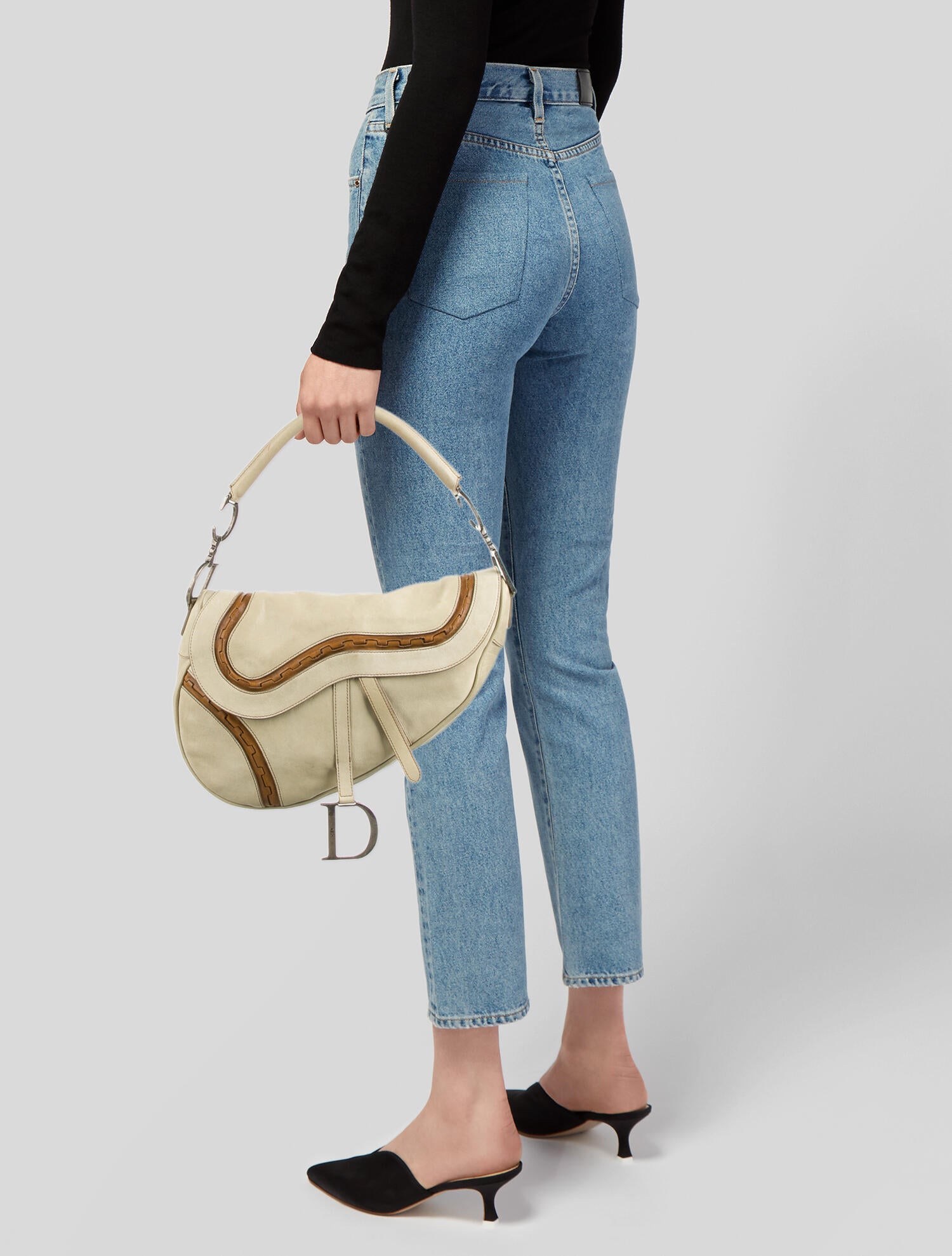 Christian Dior Vintage Gaucho Saddle Bag Neutrals Shoulder Bags, Handbags CHR240258 The