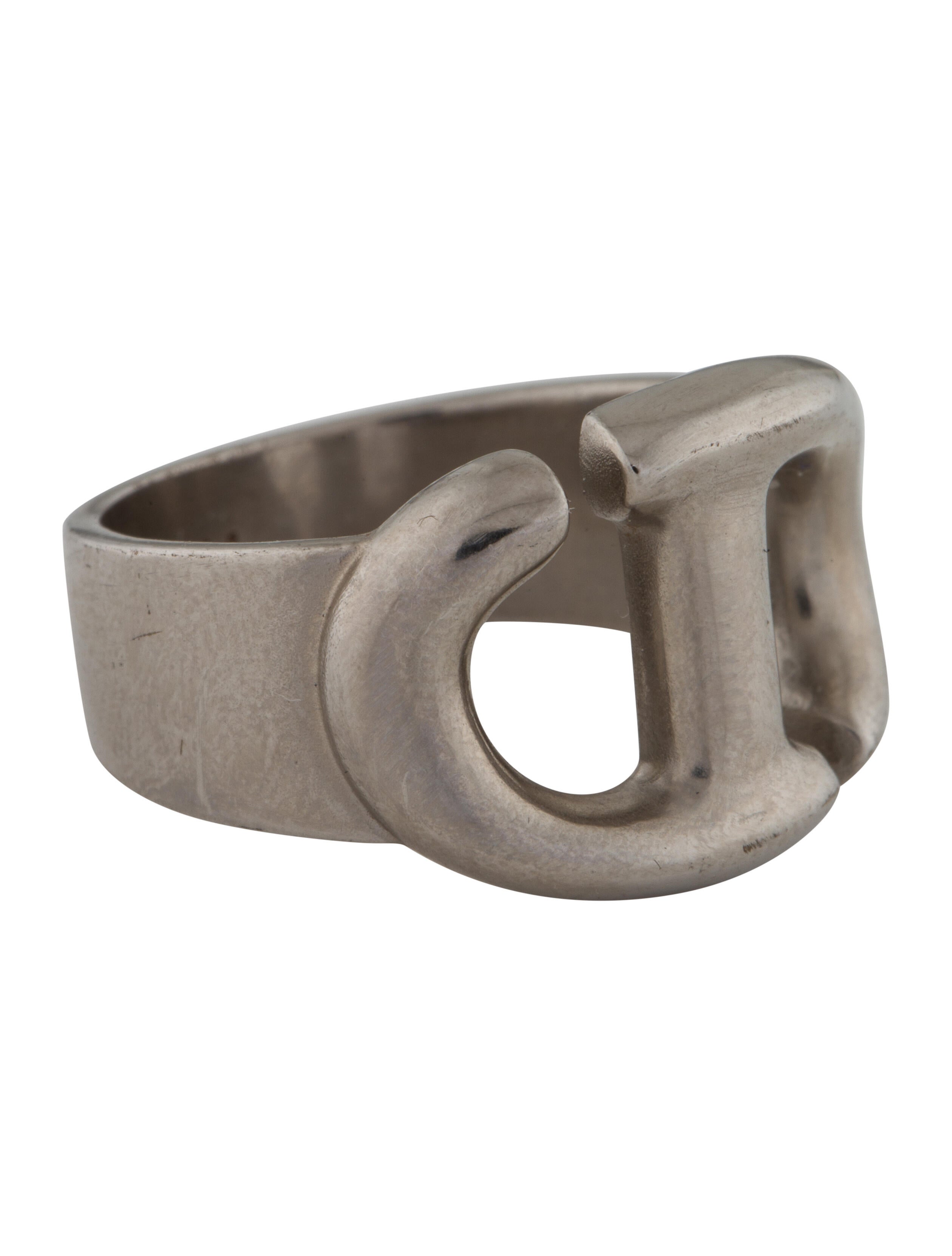 Christian Dior 'CD Navy' Ring Brass Band, Rings CHR240808 The