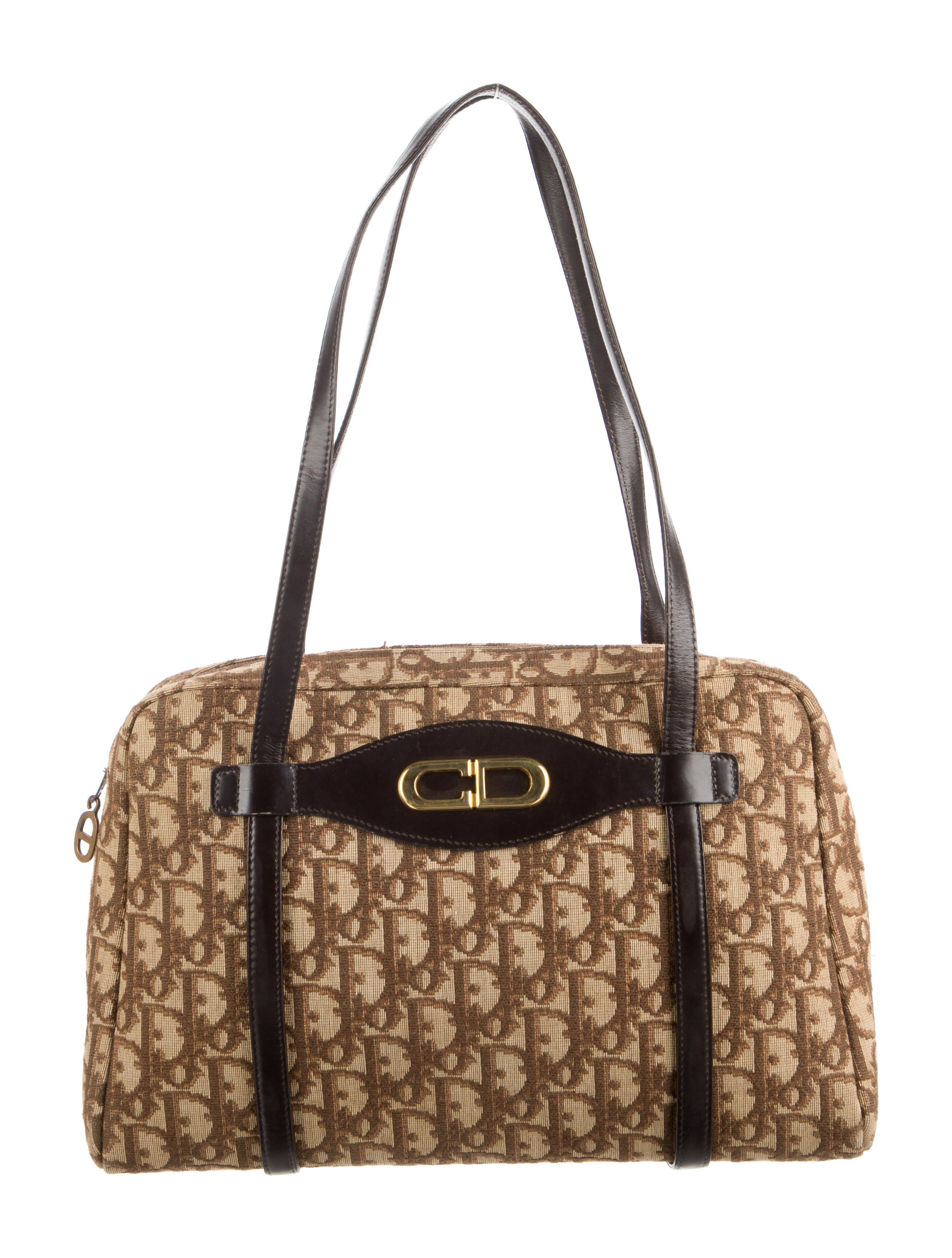 Christian Dior Fur Handle Bag Brown Handle Bags, Handbags CHR34390