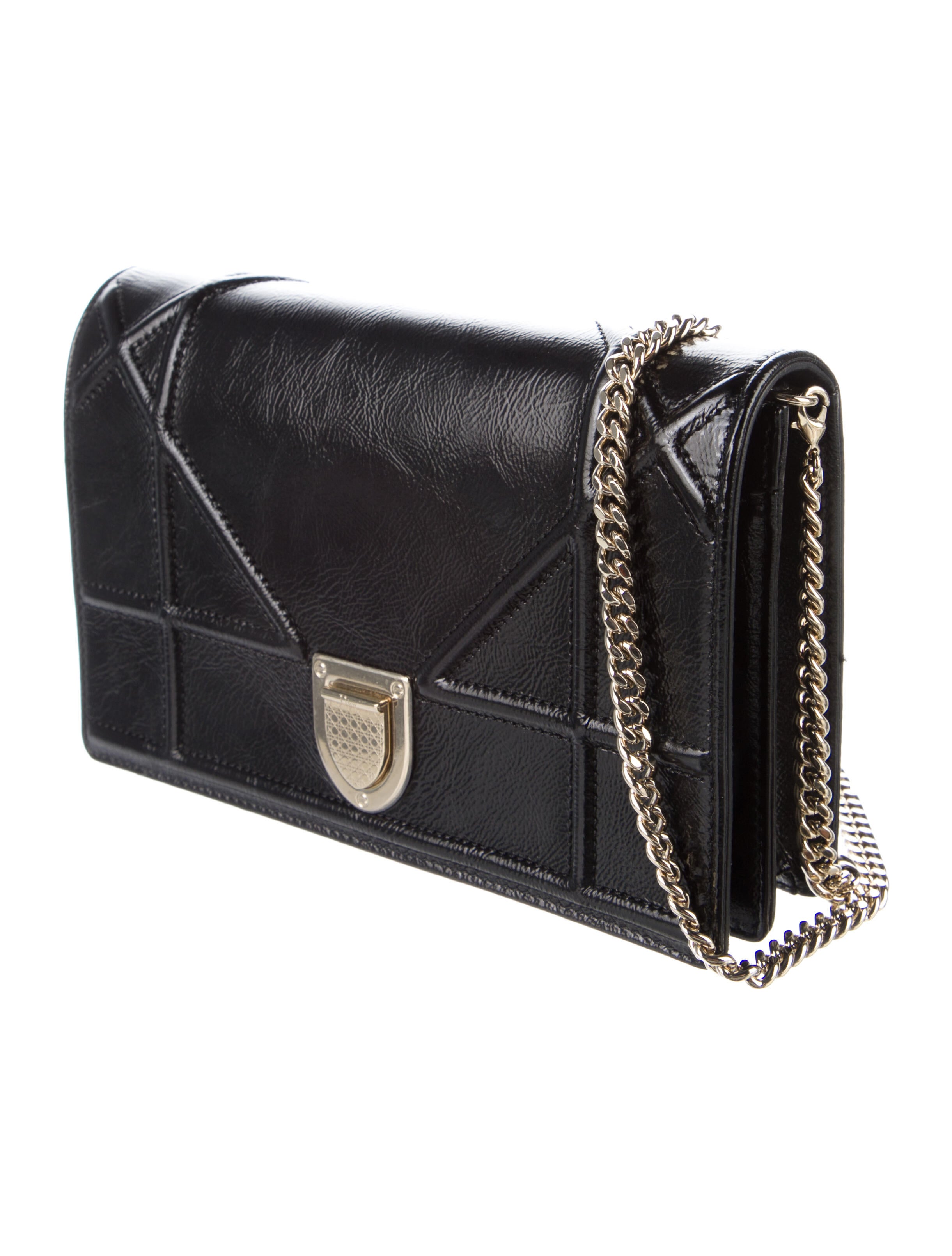 Christian Dior Diorama Wallet On Chain Black Mini Bags, Handbags