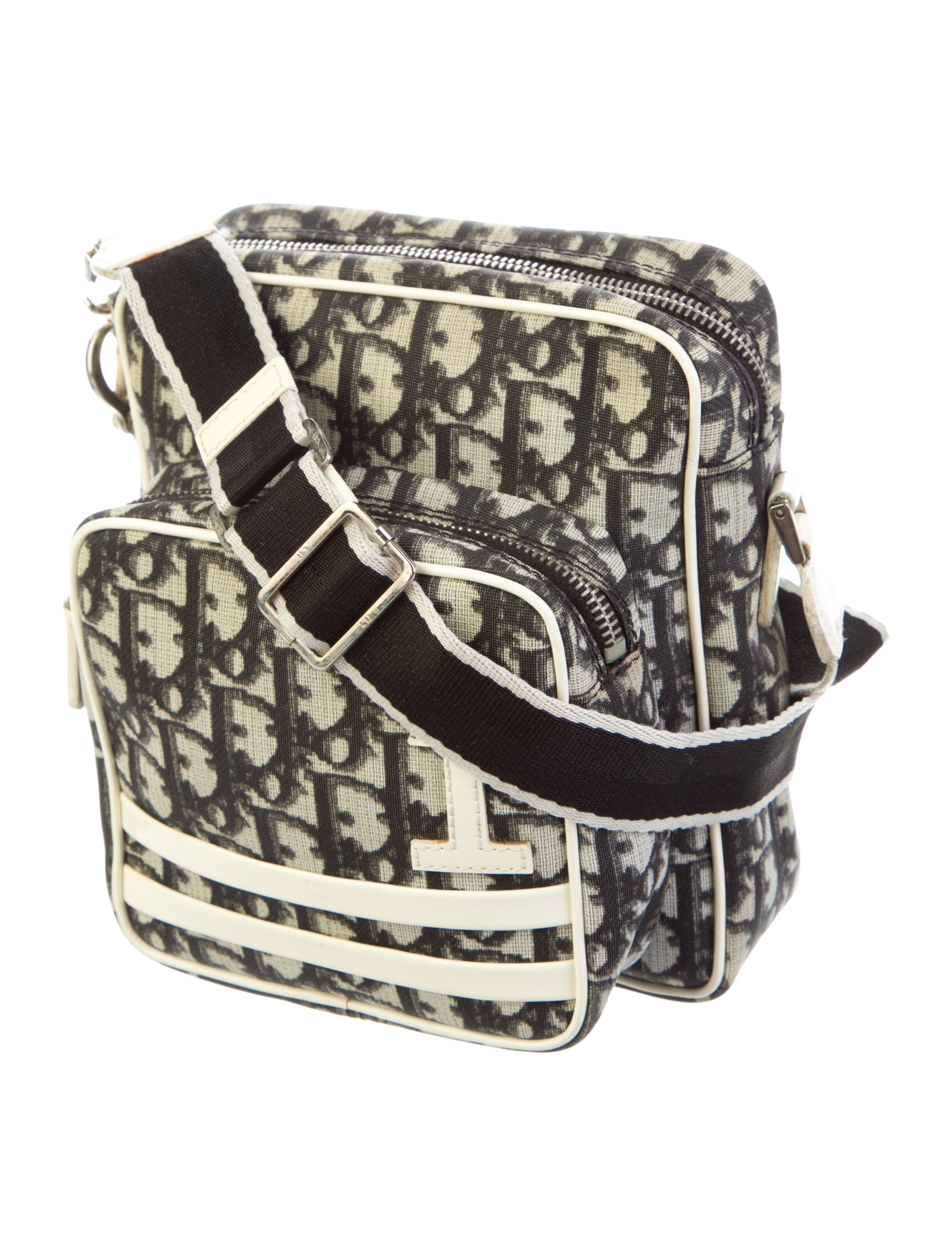 Christian Dior Vintage Small Trotter Diorissimo Messenger Bag Black Crossbody Bags, Handbags