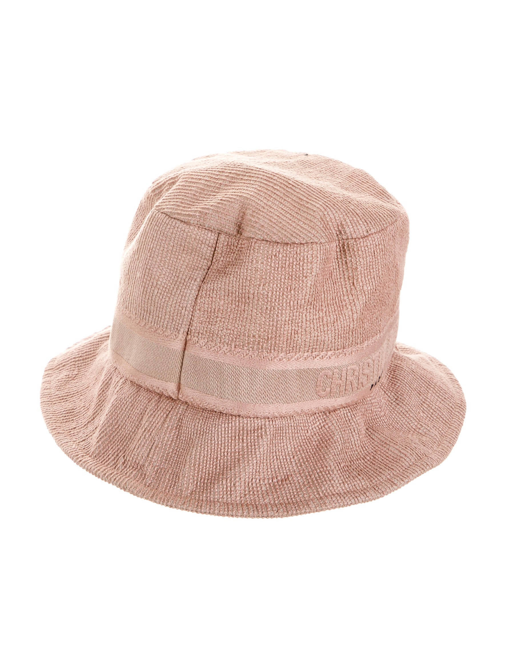 Christian Dior Straw Logo Visor Neutrals Hats, Accessories