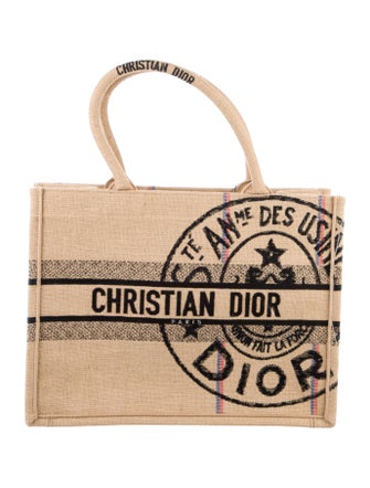 Christian Dior 2022 Medium Jute Book Tote