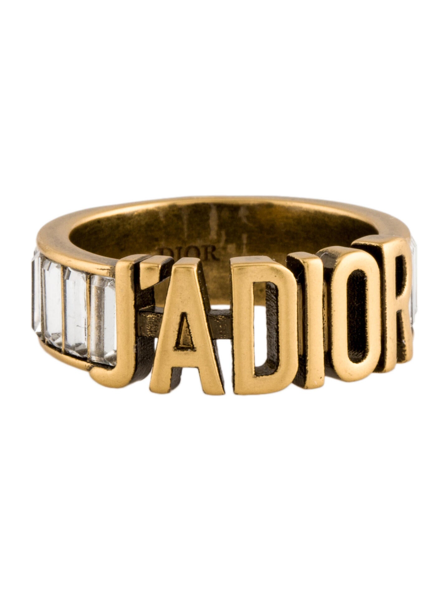 DIOR♡ Christian Dior Crystal J'ADIOR Band - Gold-Plated Band