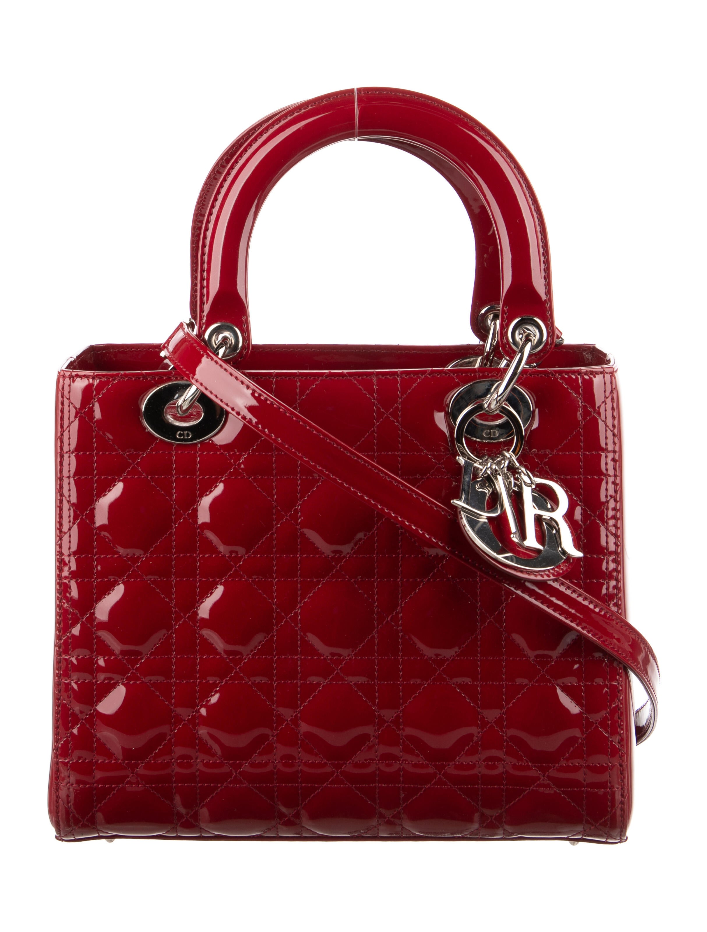 Christian Dior Medium Lady Dior Red Handle Bags, Handbags CHR222262