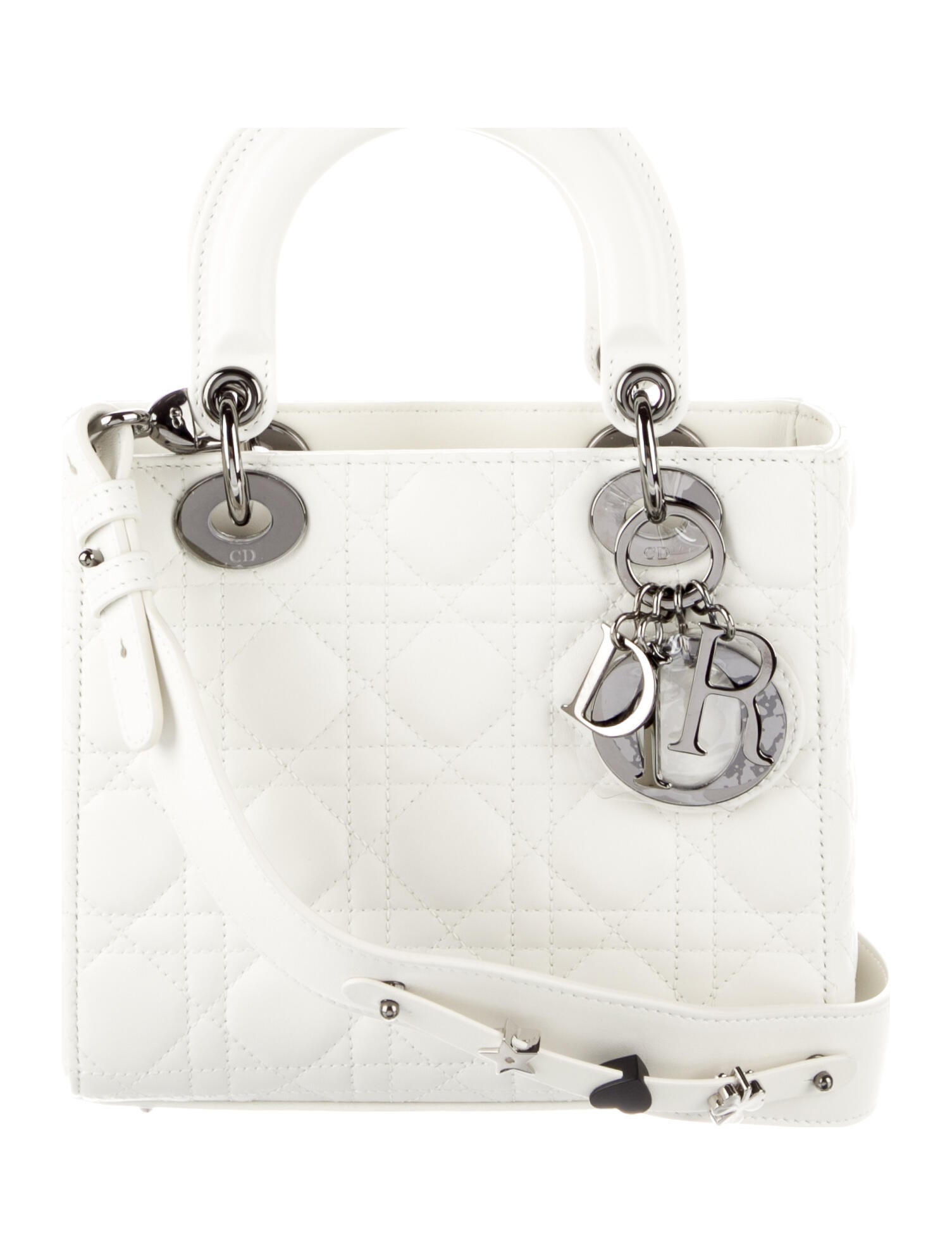 Christian Dior 2022 Mini Pearlescent Cannage Lady Dior Bag Purple