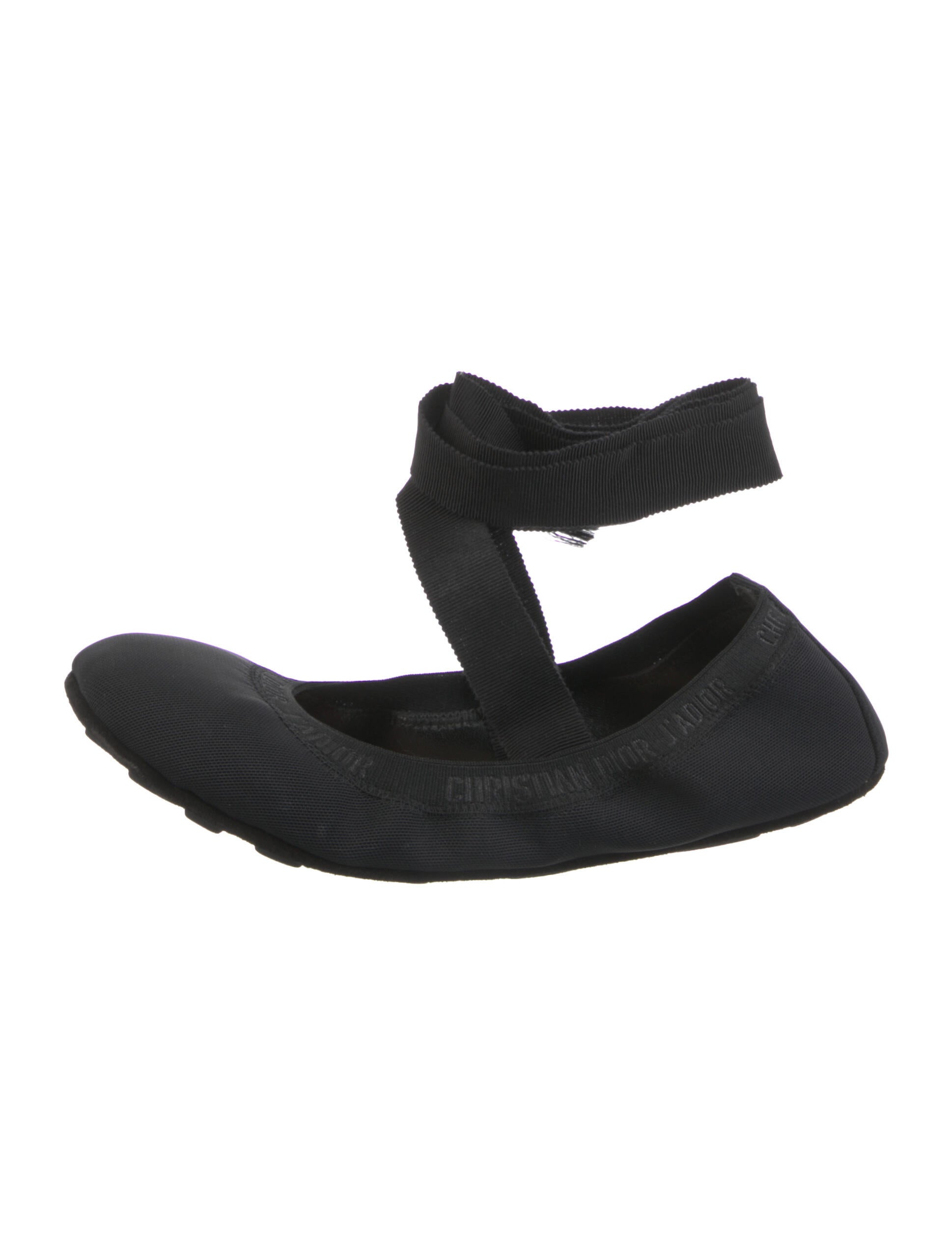 Christian Dior Ballet Flats Black Flats, Shoes CHR250669 The RealReal