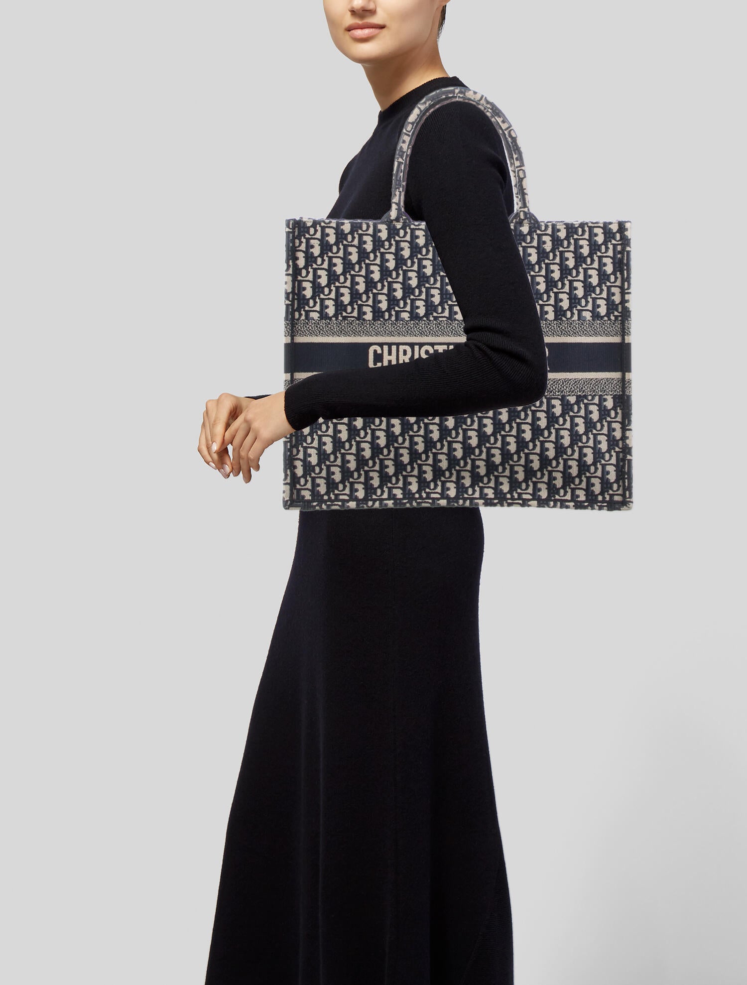 Christian Dior Large Oblique Book Tote - Blue Totes, Handbags ...