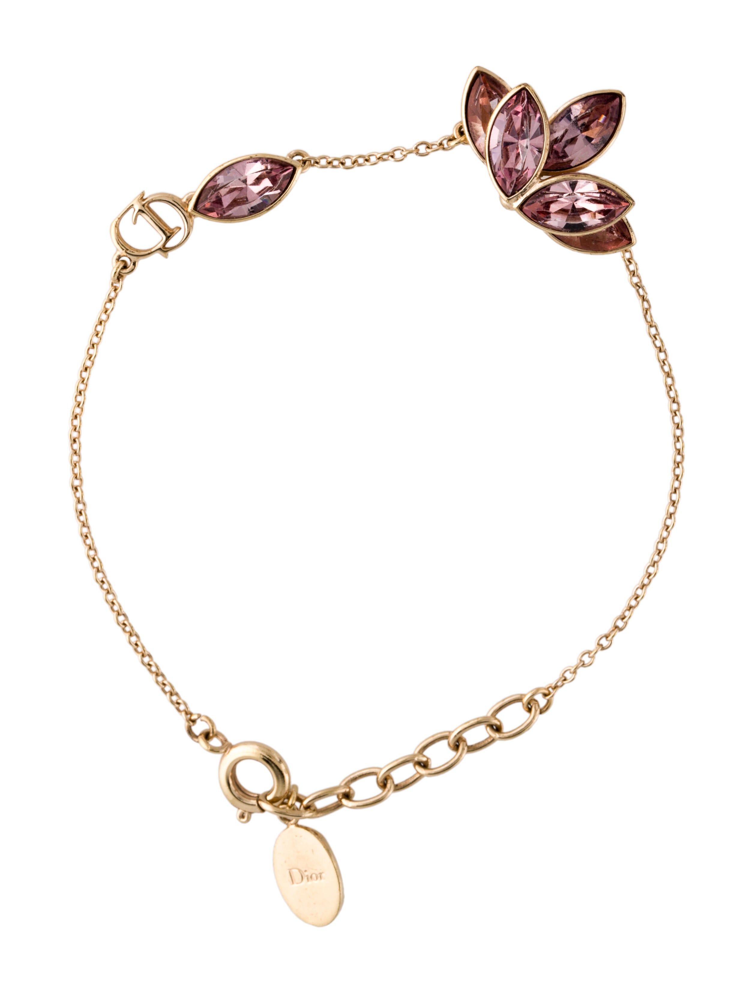 Christian Dior Pearl Bracelet Pink, SilverTone Metal CHR37100