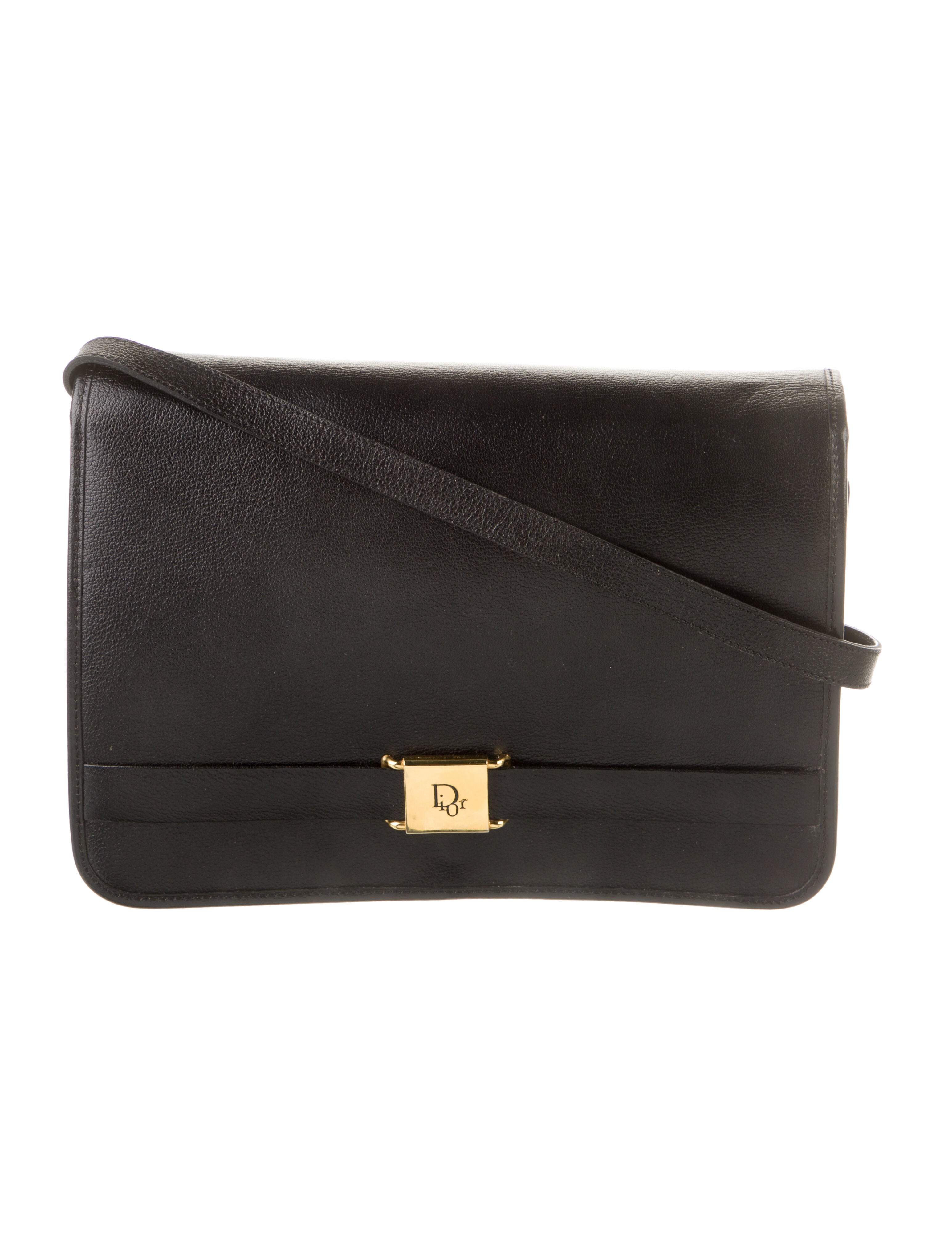 Christian Dior Vintage Handle Bag Black Shoulder Bags, Handbags