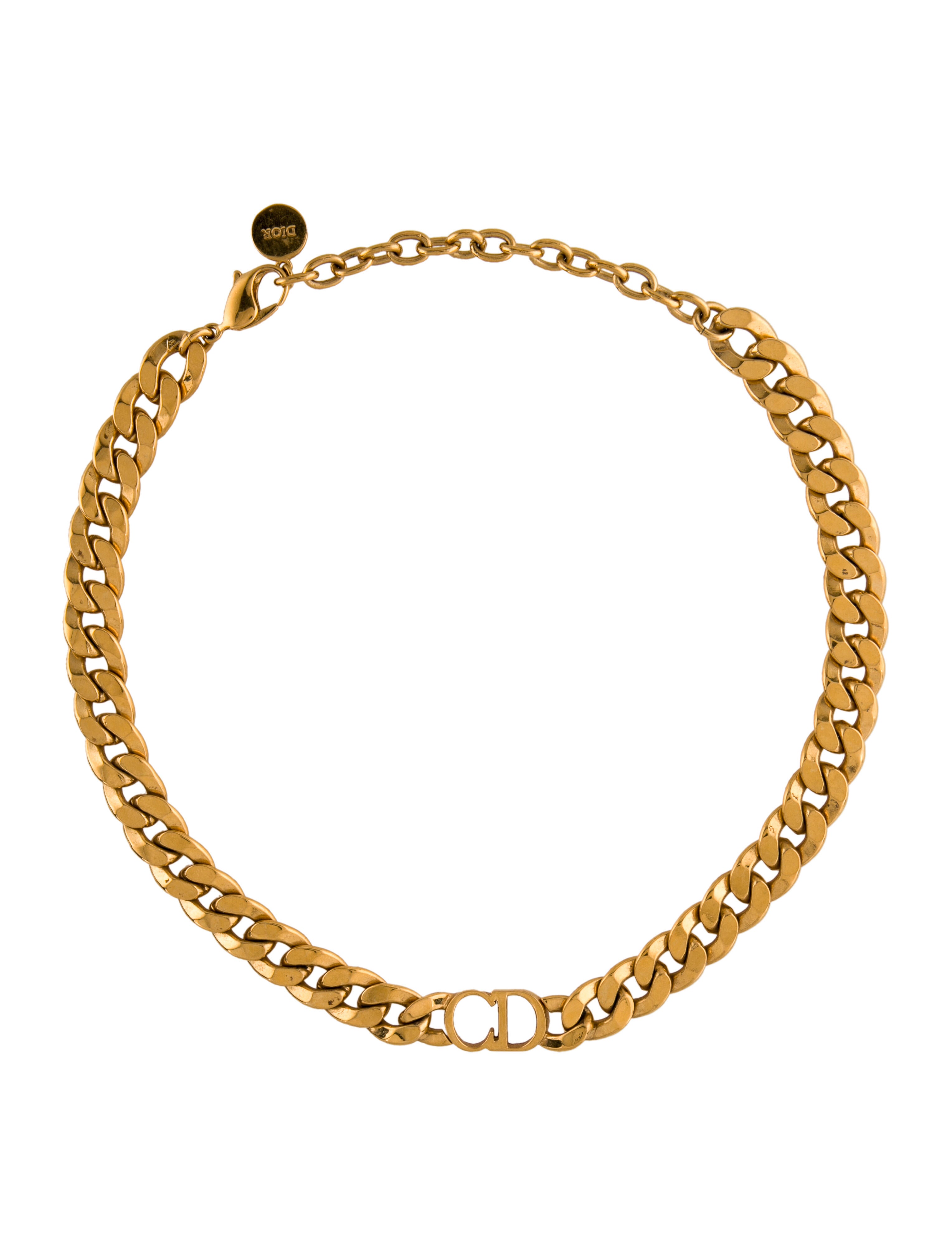 Christian Dior Danseuse Etoile Choker Necklace GoldPlated Chain