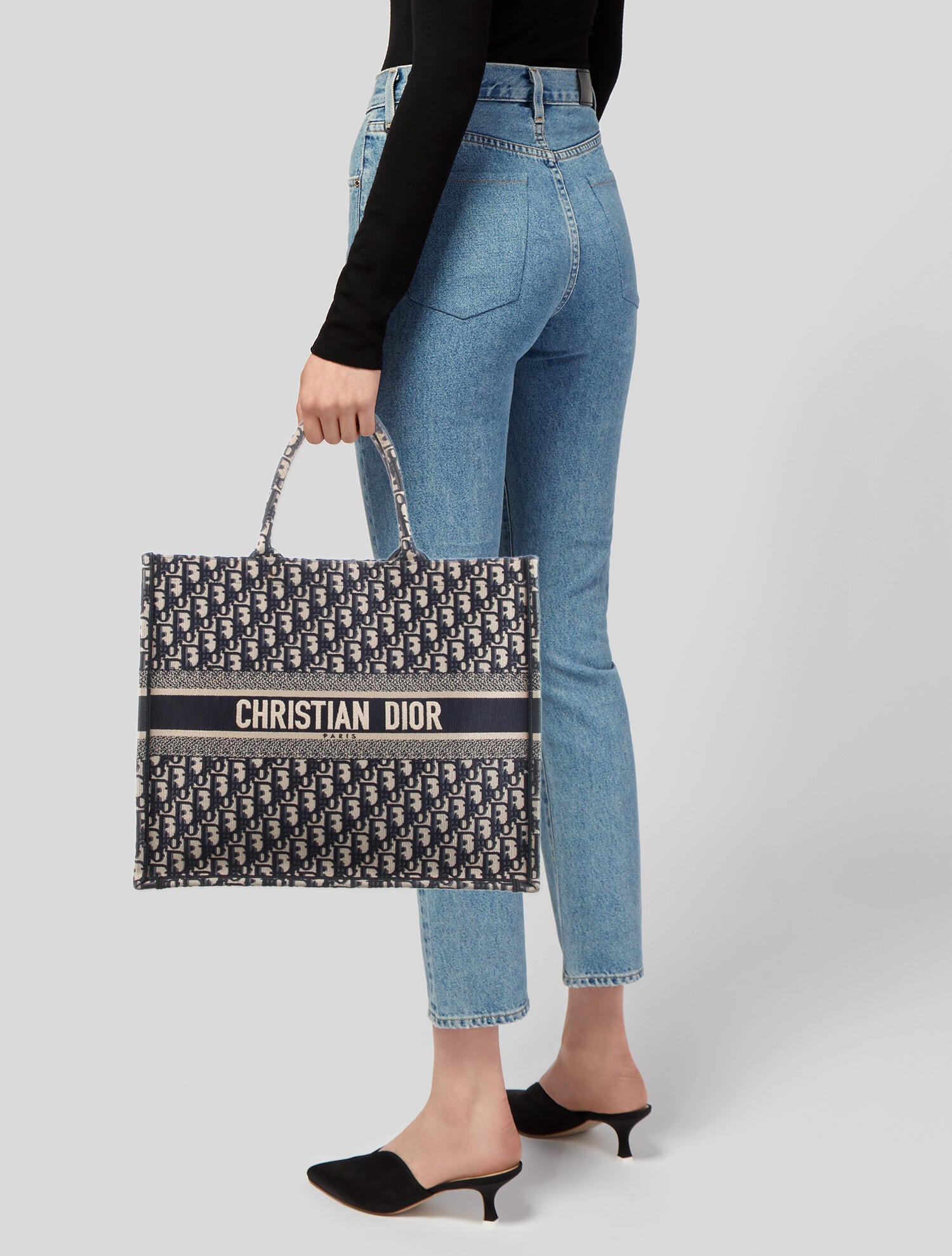 Christian Dior Large Oblique Book Tote - Blue Totes, Handbags ...