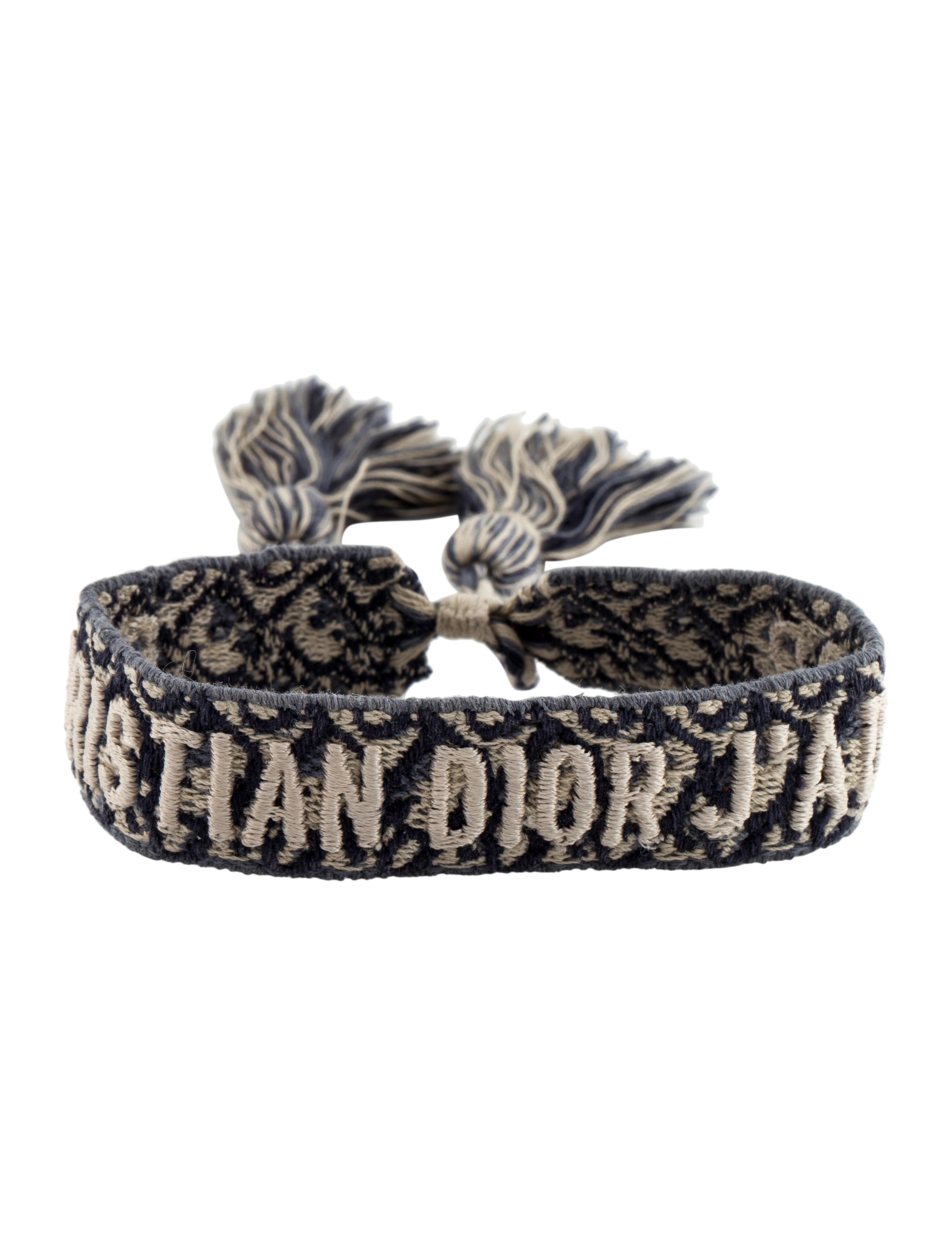 Christian Dior Cotton J'Adior Woven Friendship Bracelet Red Wrap