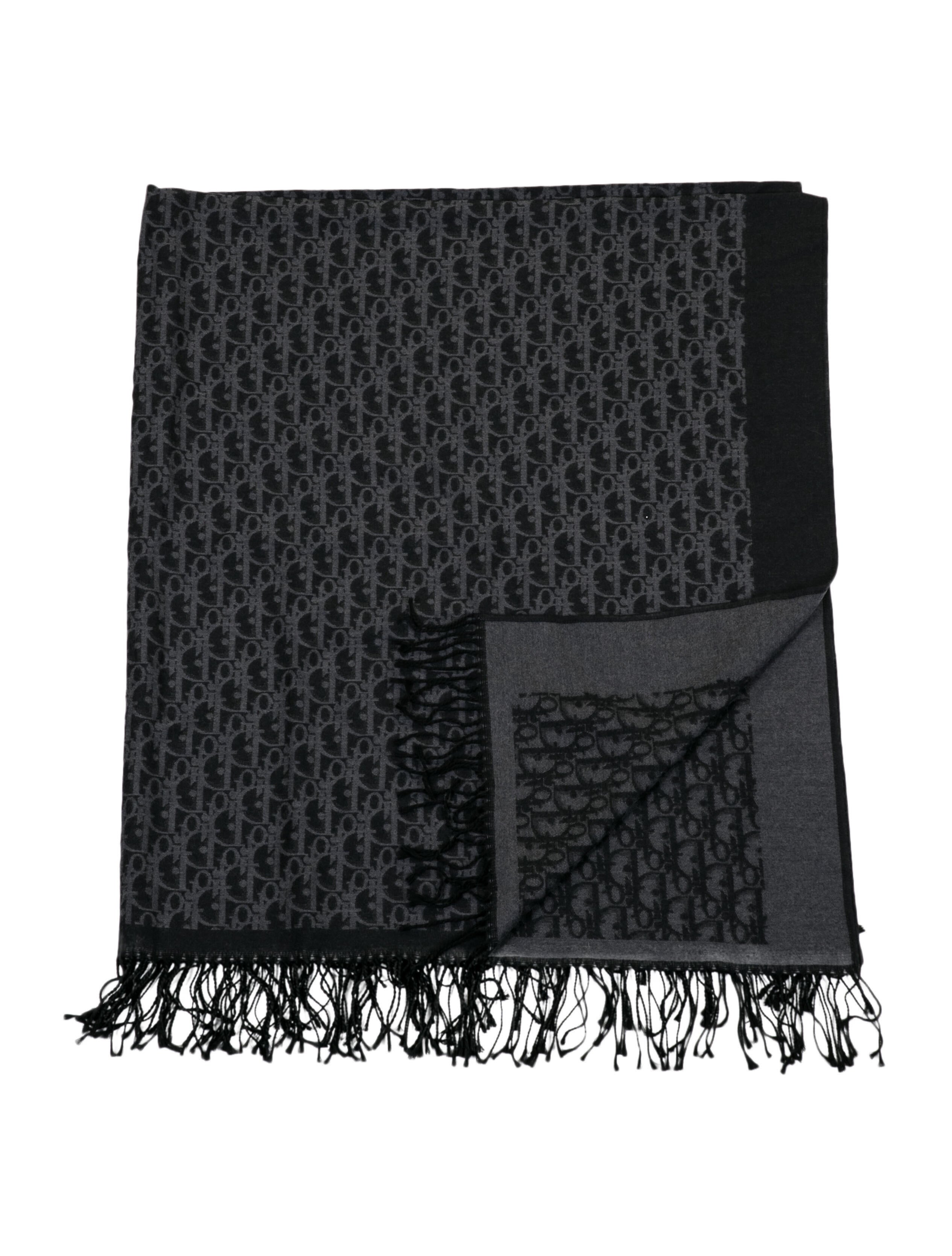 Christian Dior Oblique Throw Blanket Black Throws, Pillows & Throws