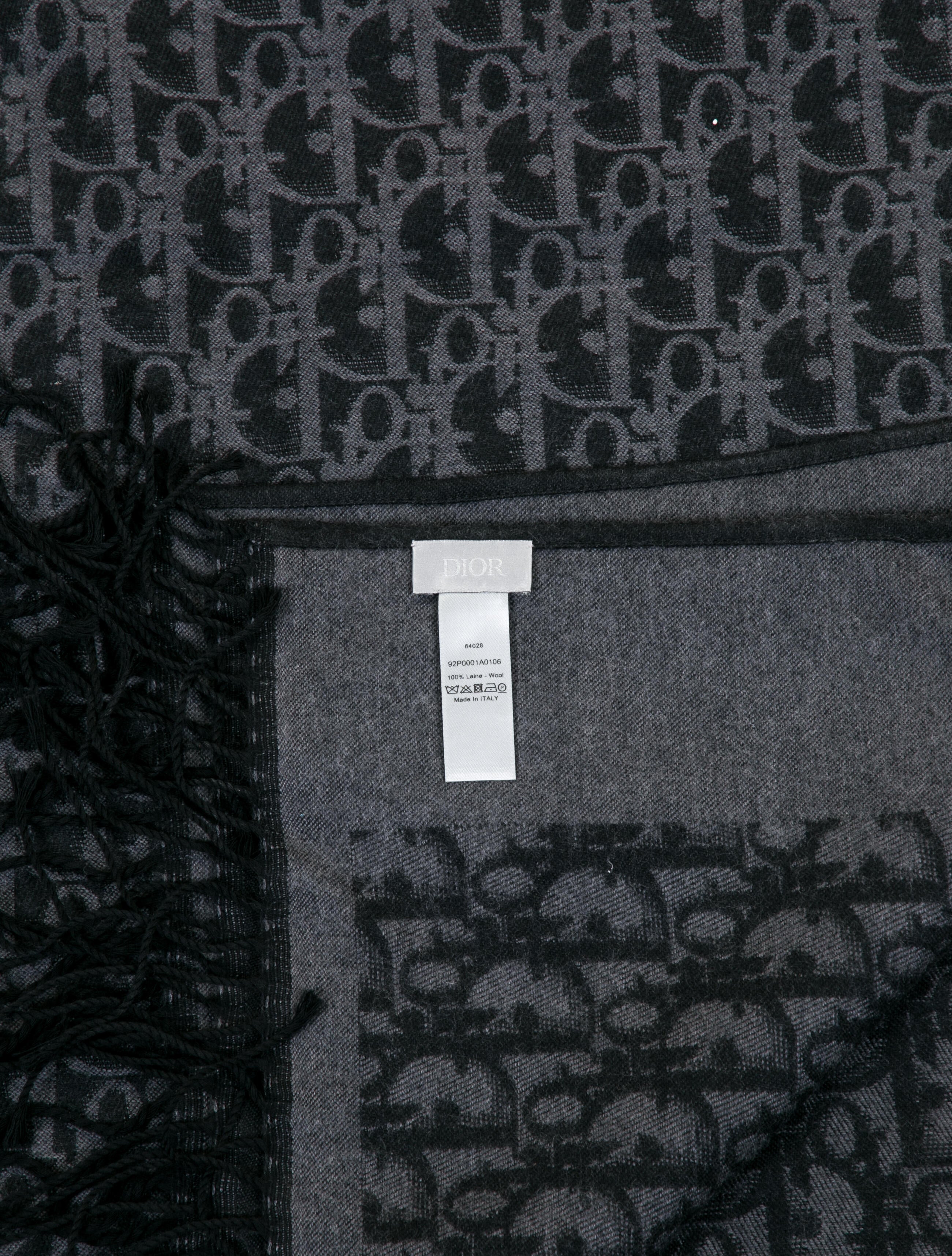 Christian Dior Oblique Throw Blanket - Black Throws, Pillows