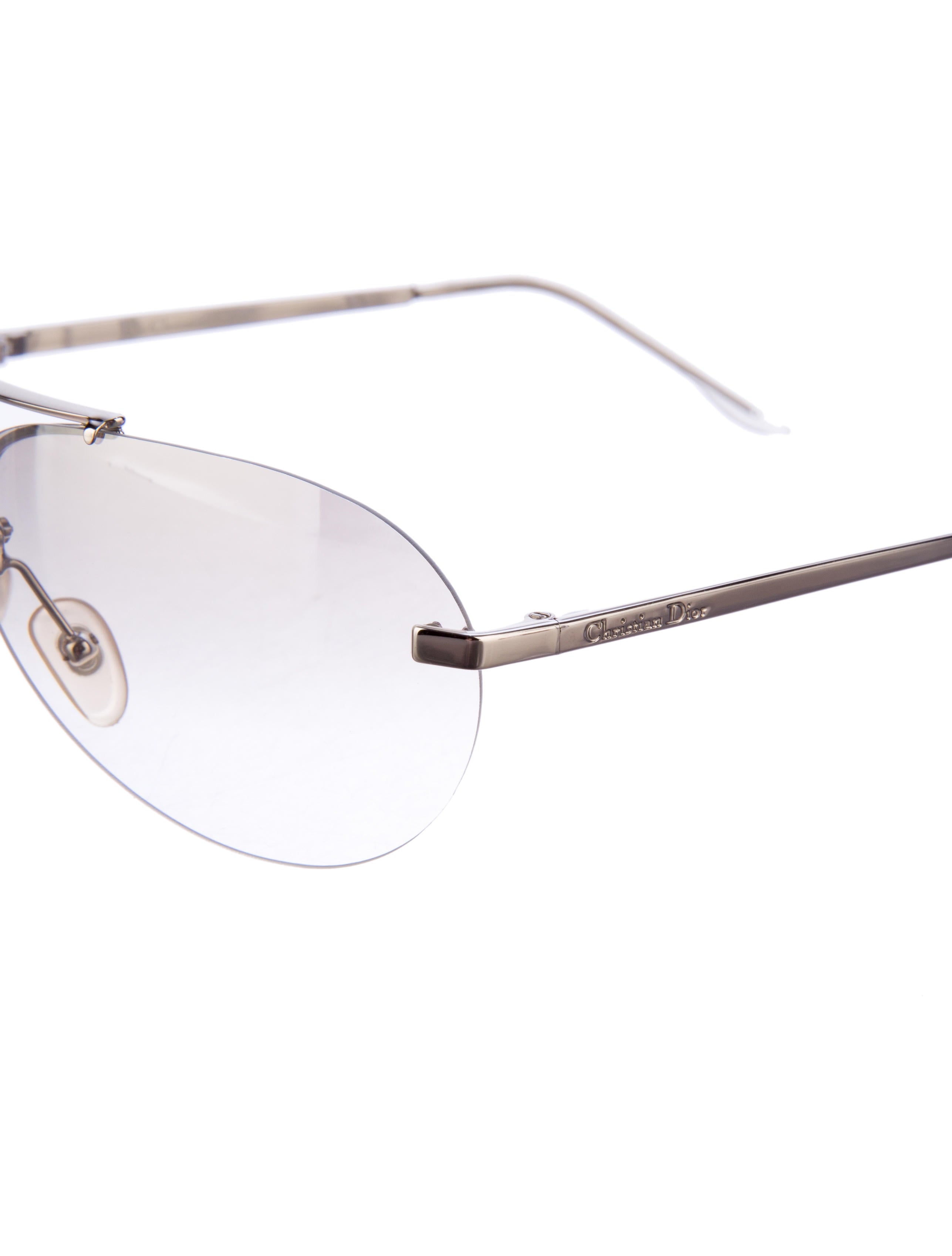 Christian Dior Mini Aviator Sunglasses - Silver Sunglasses