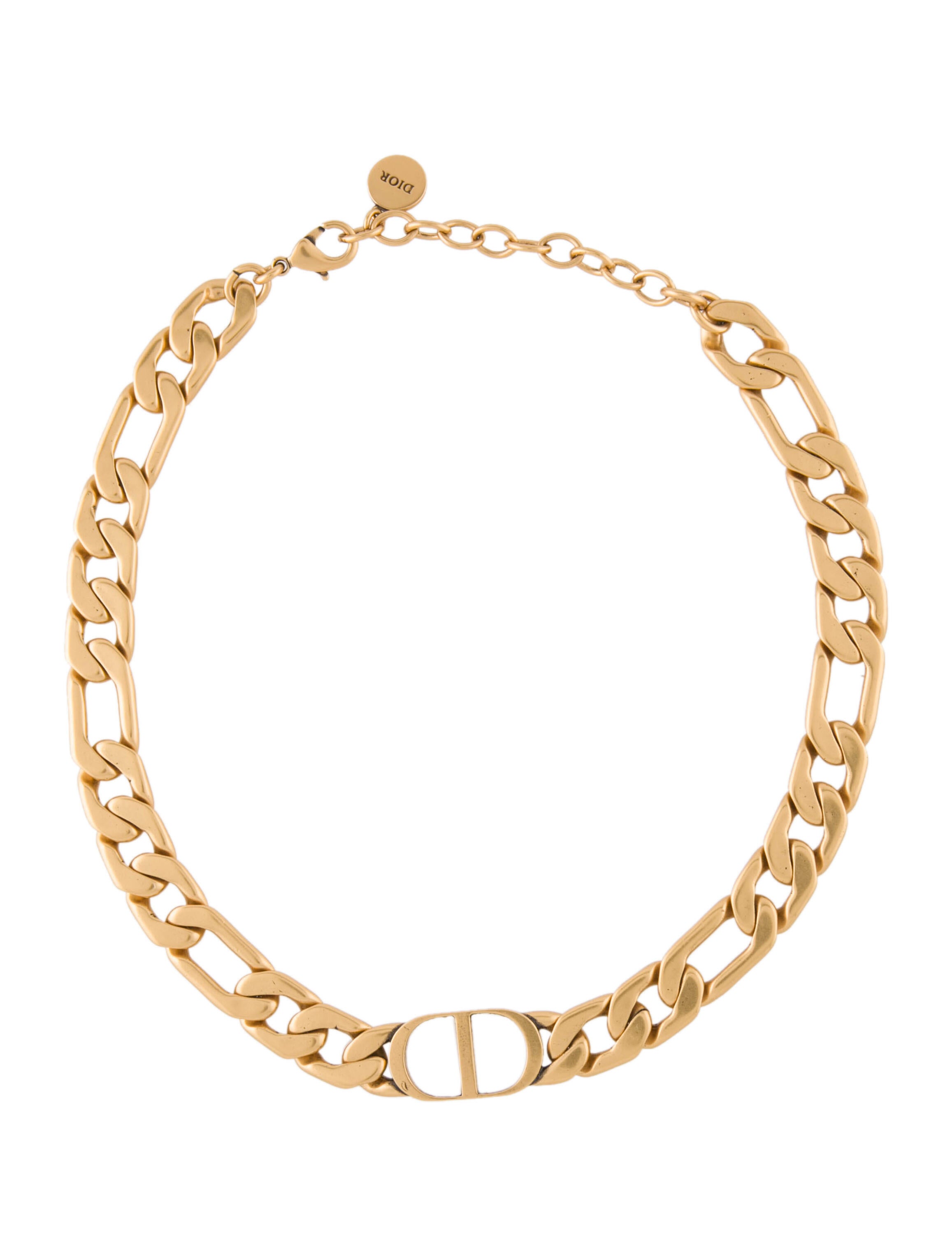 Christian Dior 30 Montaigne Chain Necklace GoldTone Metal Chain