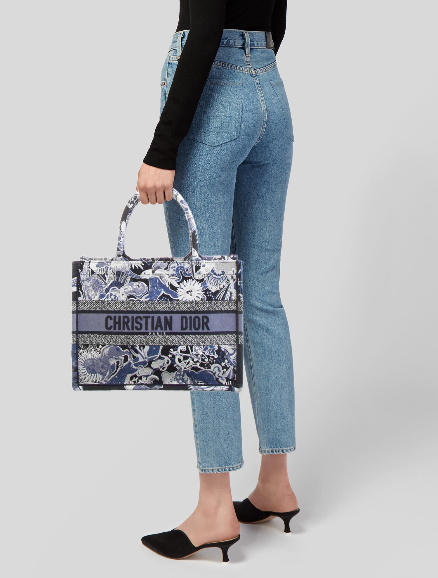 Christian Dior 2022 Medium Zodiac Fantastico Book Tote Blue Totes