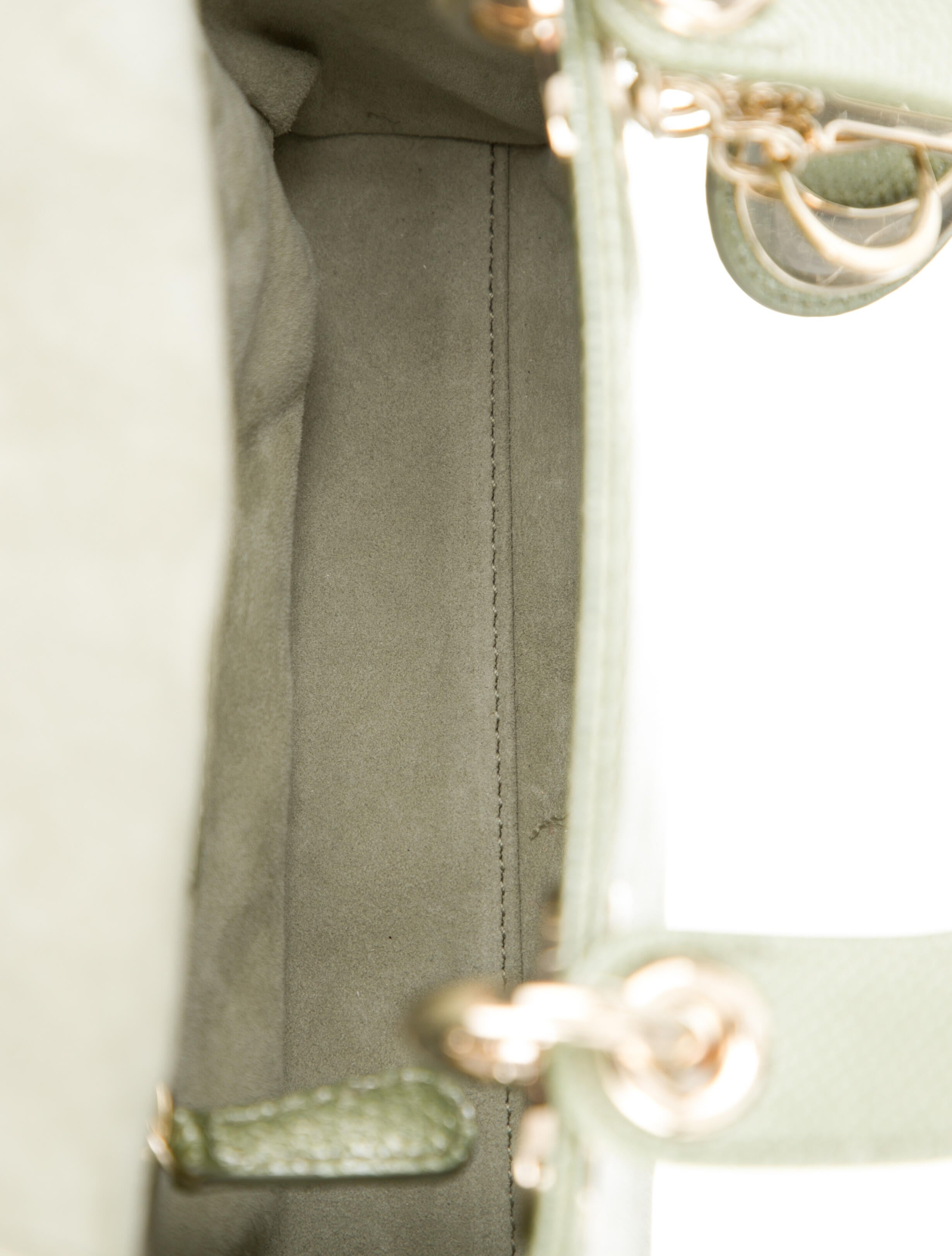 Christian Dior Lizard Mini Lady Dior Bag - Green Handle Bags