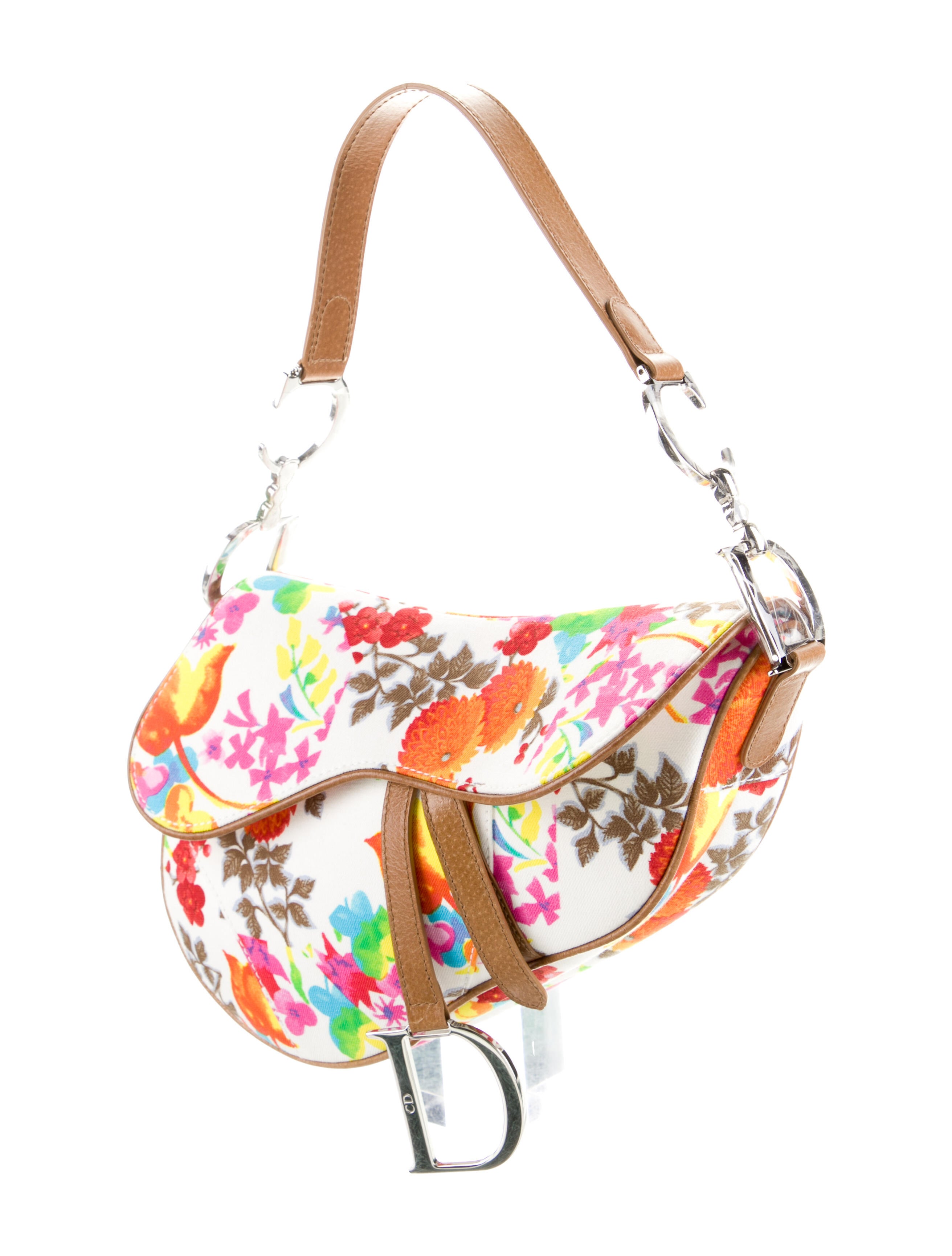 Christian Dior Vintage Japanese Patchwork Saddle Bag - White