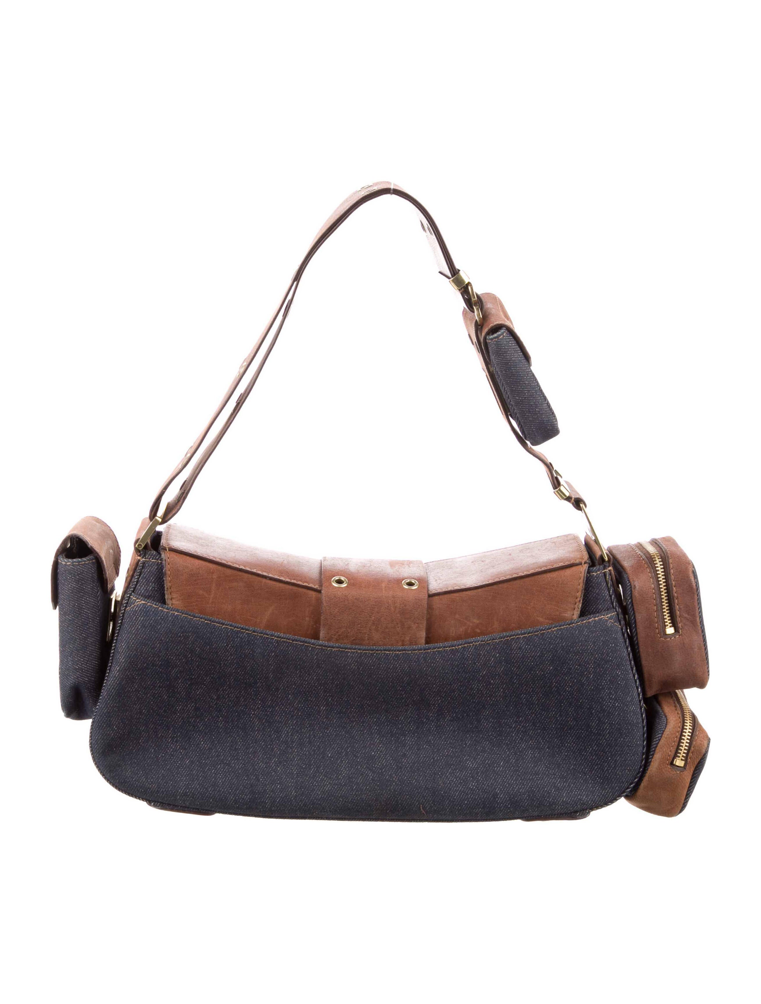 Christian Dior デニム ショルダーバッグ Christian Dior Vintage Denim Street Chic Shoulder Bag - Blue