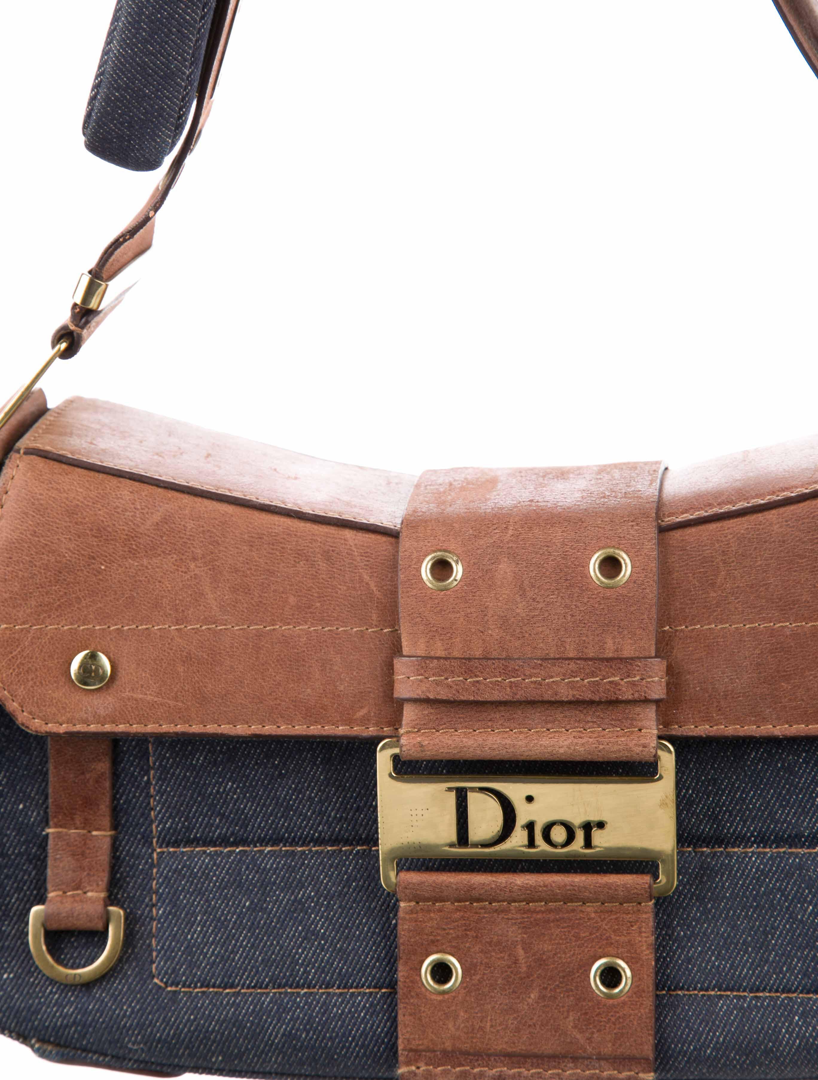 Christian Dior Vintage Denim Street Chic Shoulder Bag - Blue