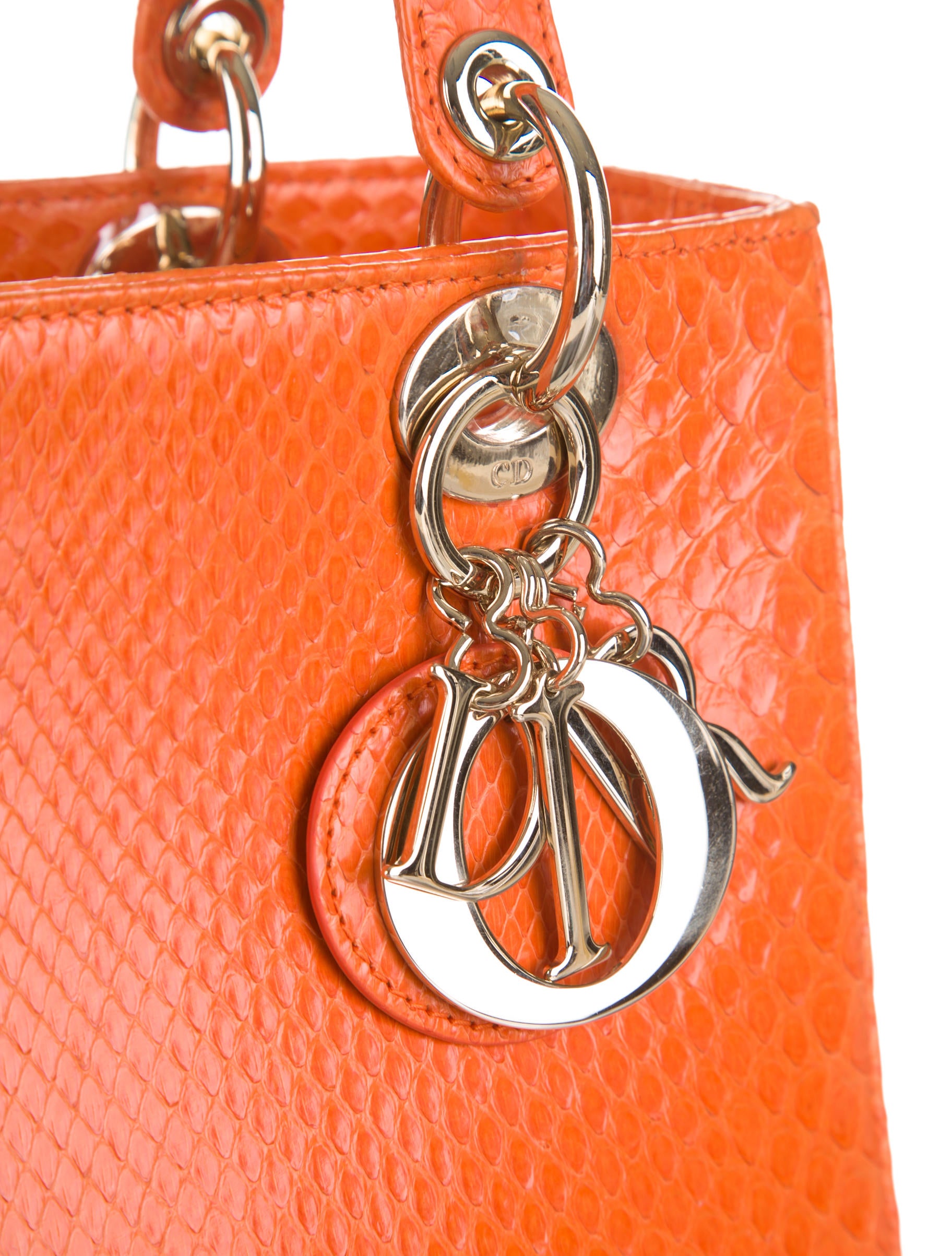 Christian Dior Snakeskin Medium Lady Dior Bag Handbags CHR26996