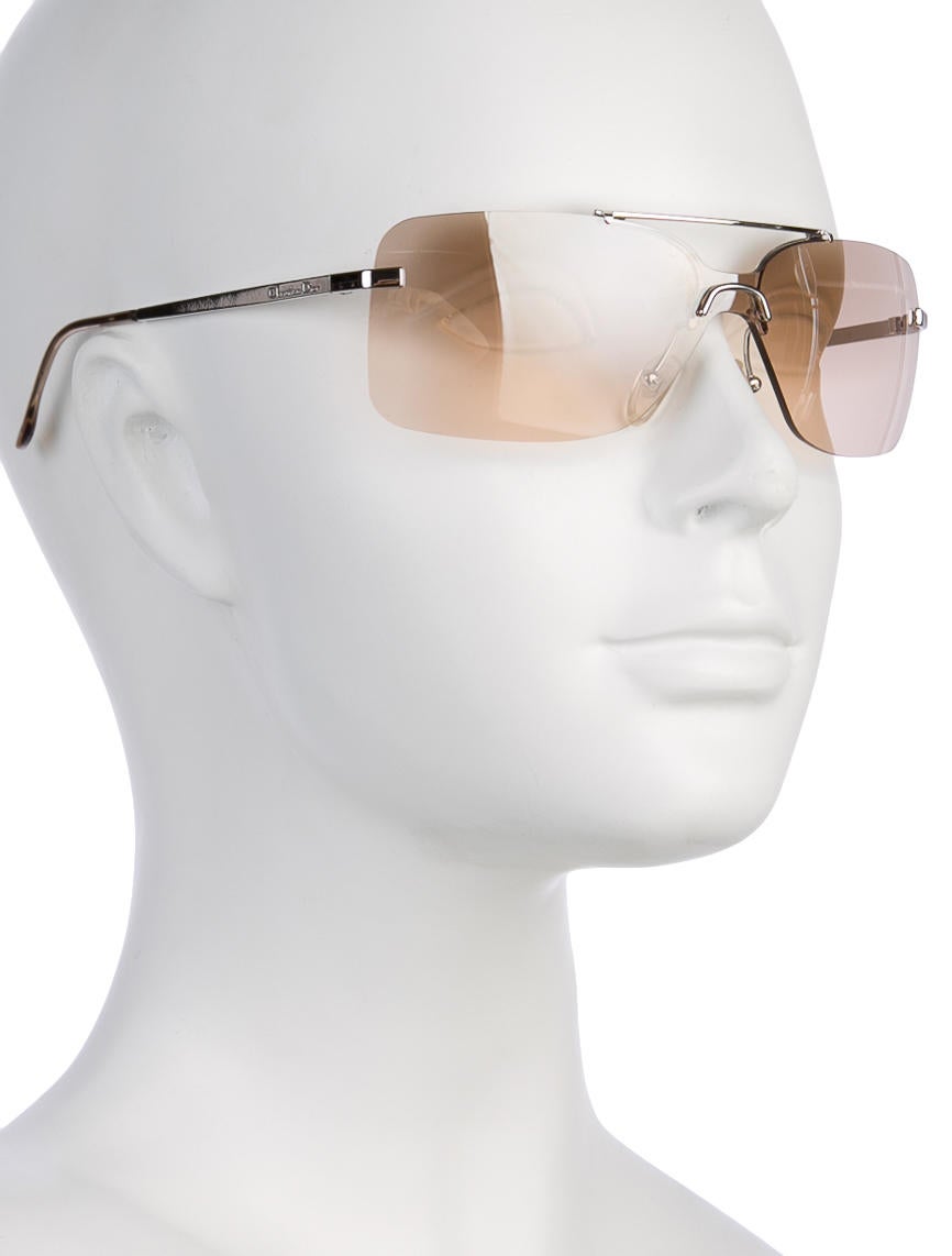 Christian Dior Mini Motard Sunglasses - Silver Sunglasses