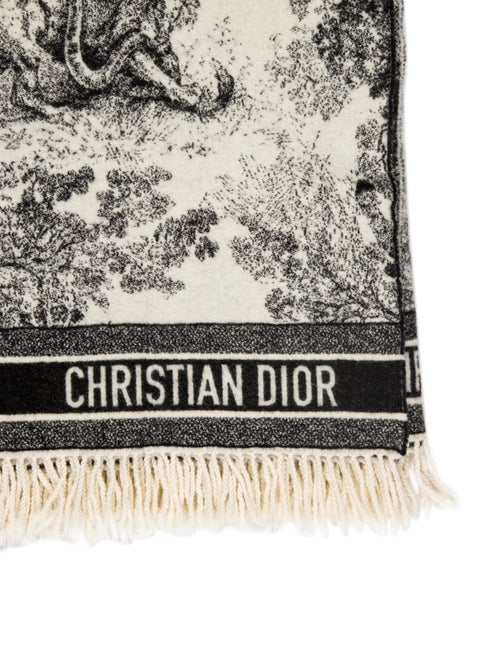 Christian Dior Toile de Jouy Throw Blanket