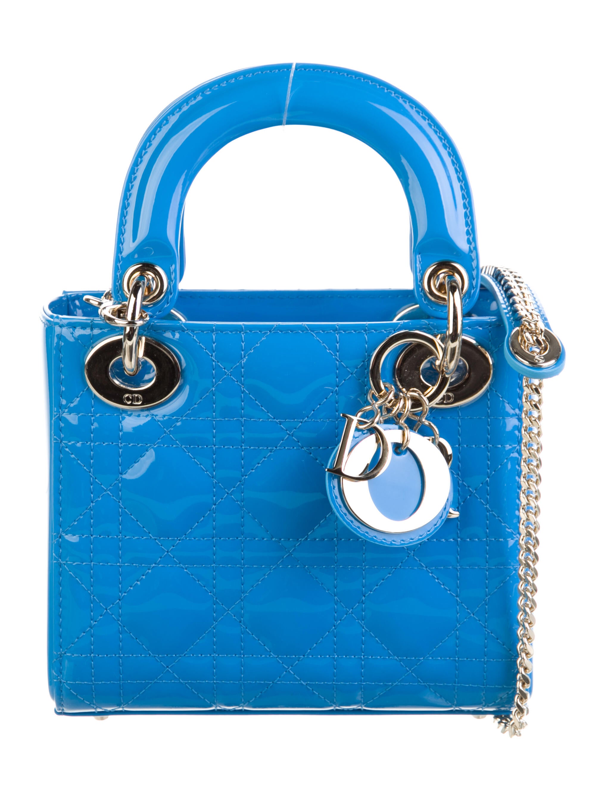 Christian Dior 2019 CrystalEmbellished Satin Mini Lady Dior Bag Grey